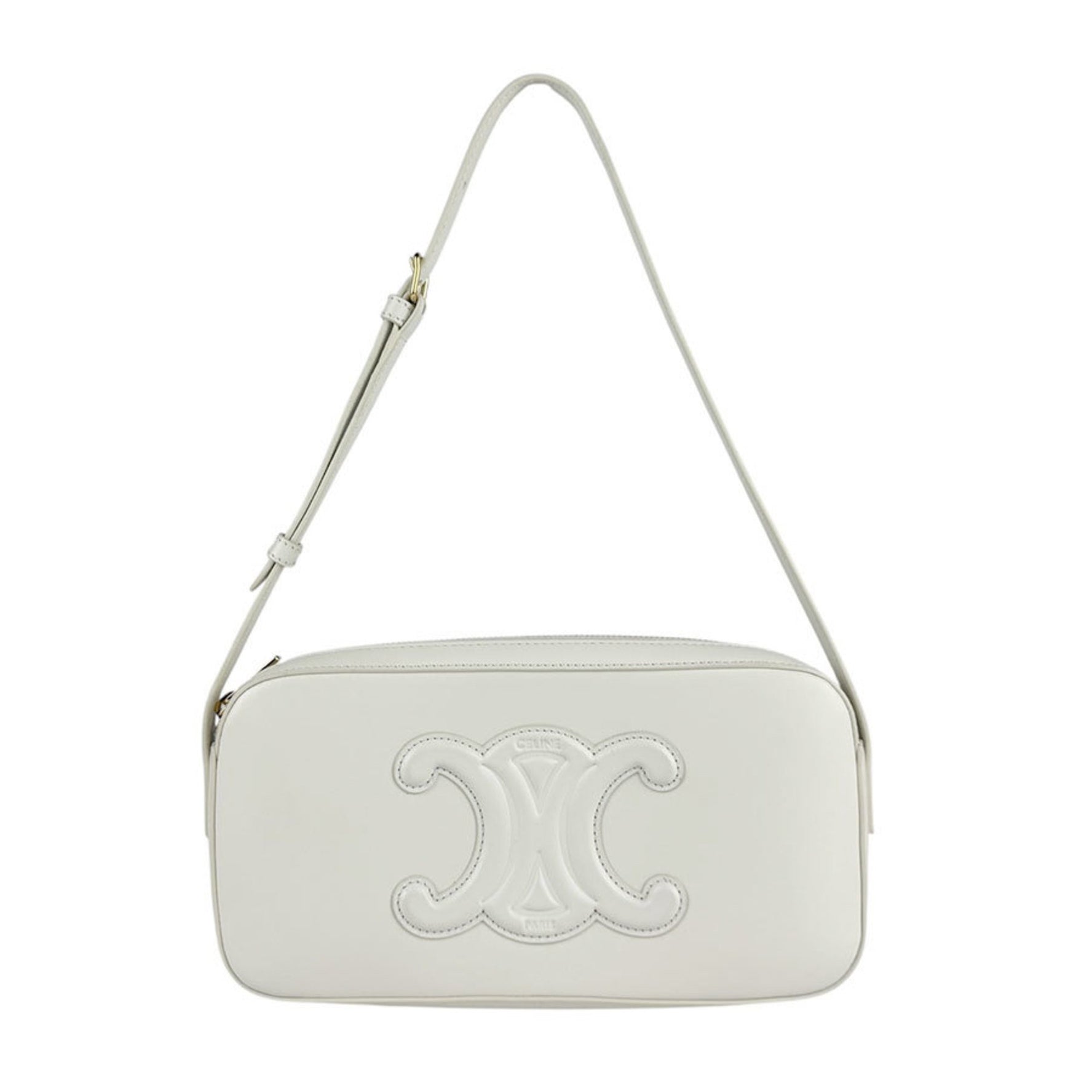 Celine Camera Shoulder Bag, Leather, and Gold