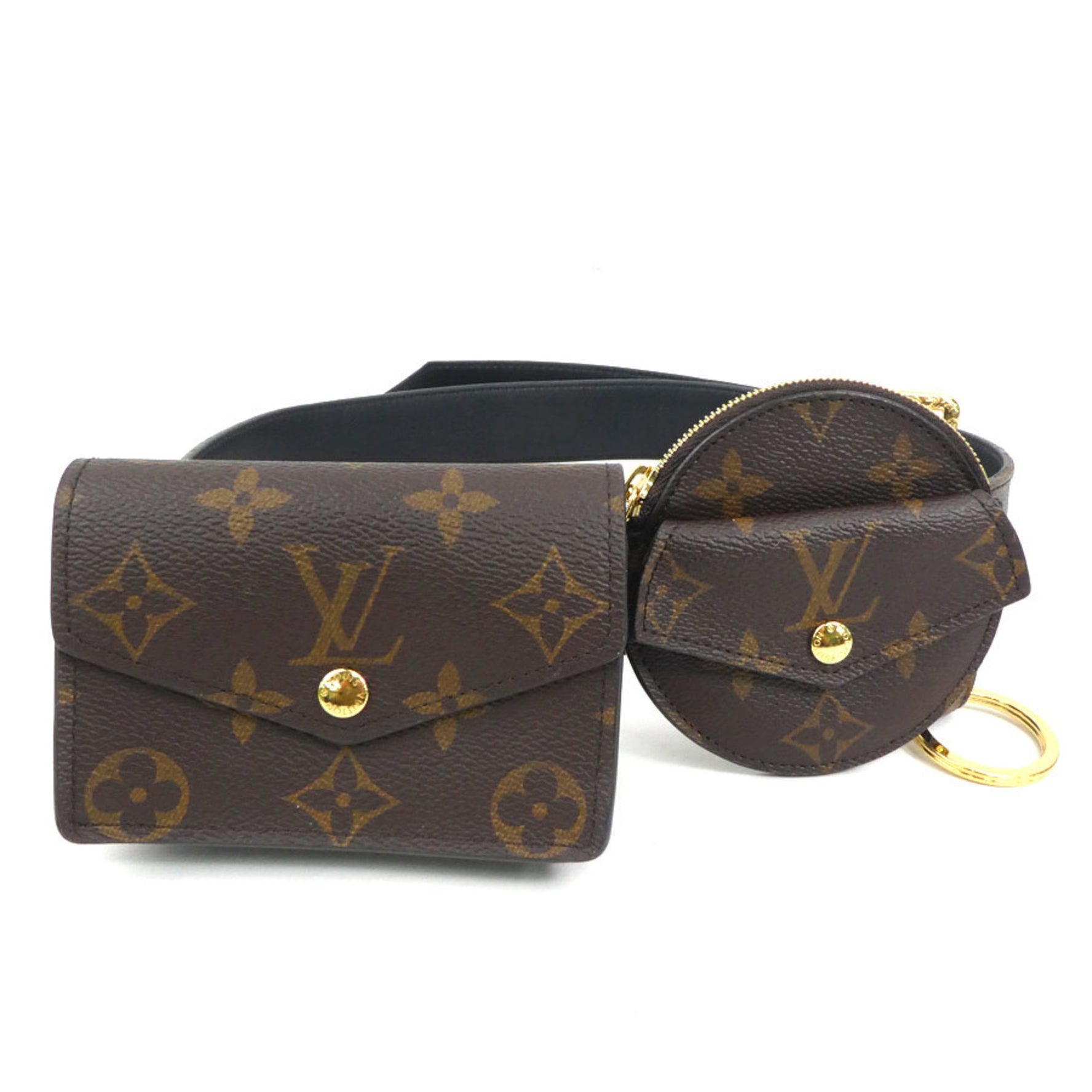 Louis Vuitton Monogram Santur Everyday Multi-Pocket Belt in Canvas, Brown and Gold