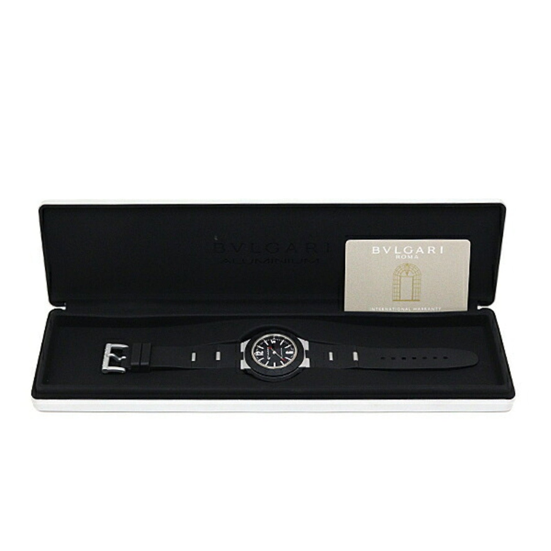 BVLGARI Watch Aluminum Automatic Black Dial Winding