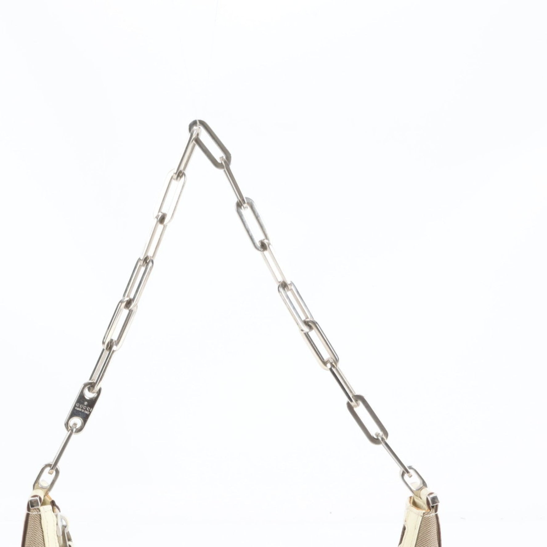 Gucci Leather Silver Chain Shoulder Bag, One-Shoulder 001-3873