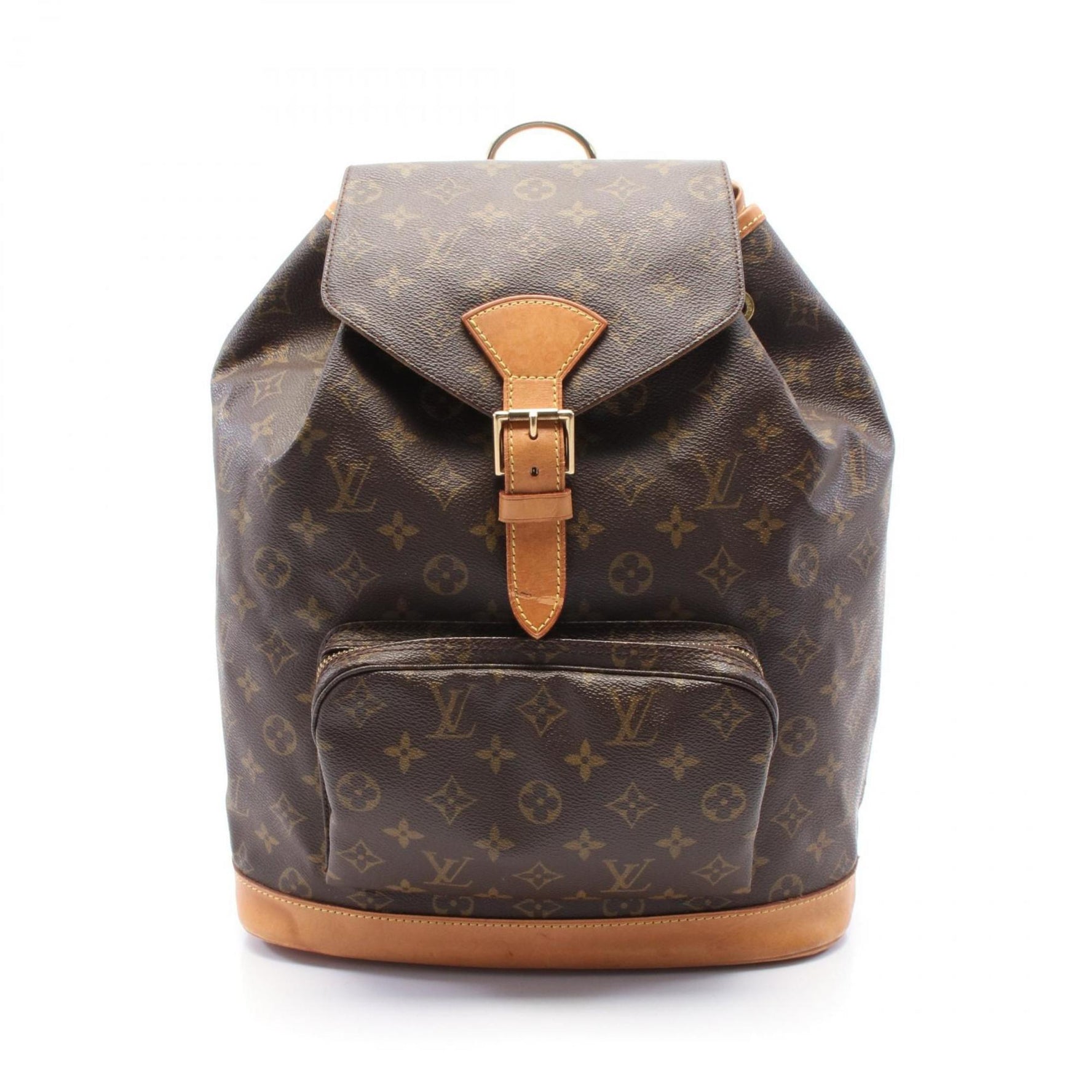 Louis Vuitton Montsouris GM Monogram Backpack, Coated Canvas and Leather, Brown