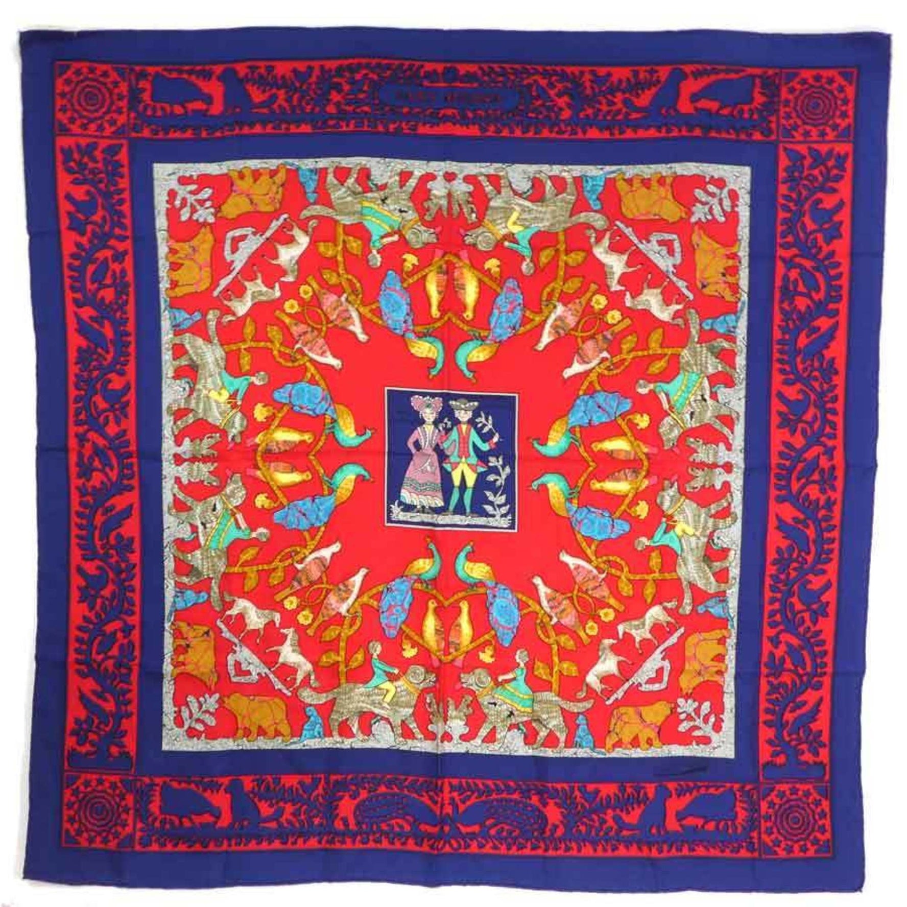 Hermes Hermès Carré 90 Scarf, Early America, Silk, Multicolor
