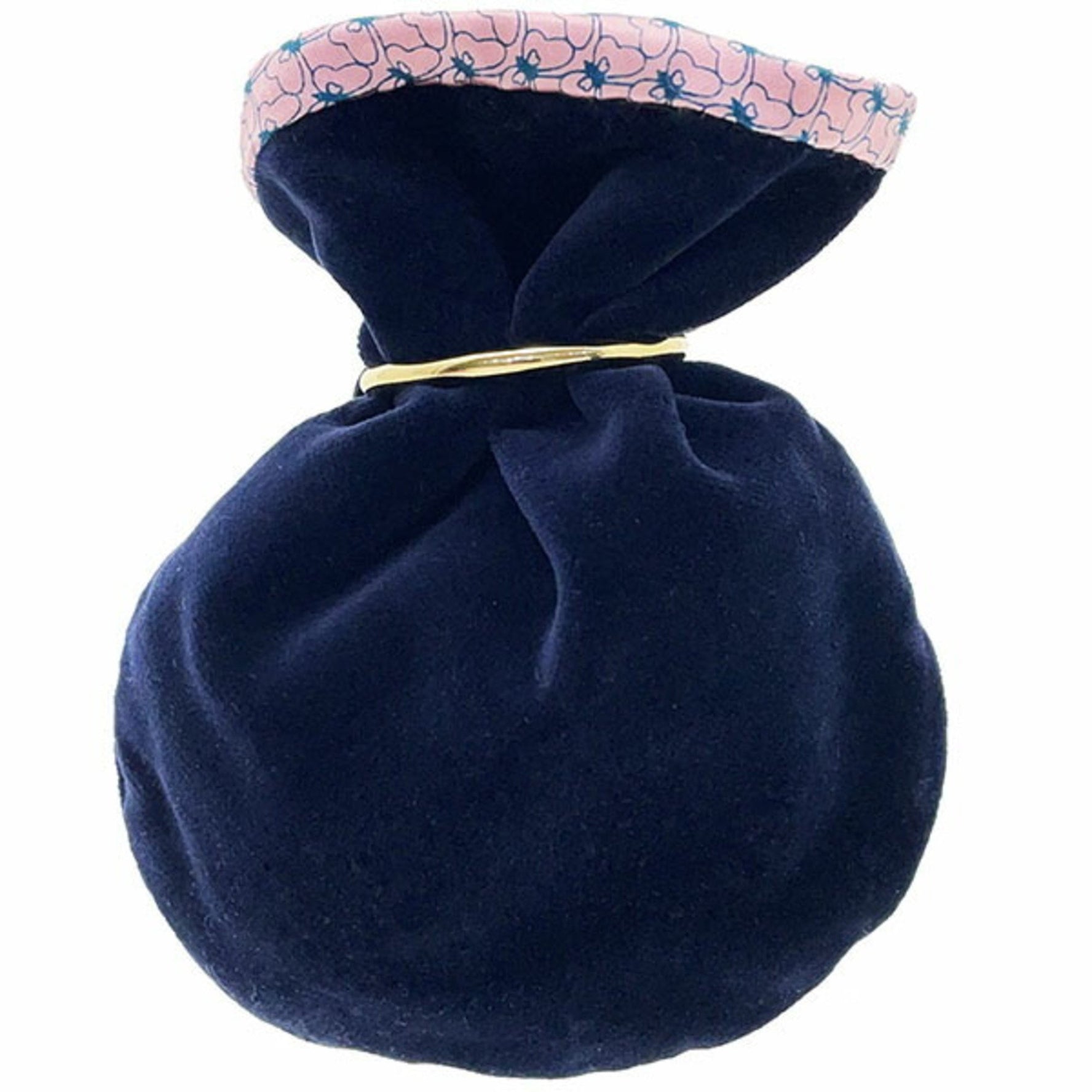 Bottega Veneta Pouch Velvet Navy Blue Pink BOTTEGA VENETA