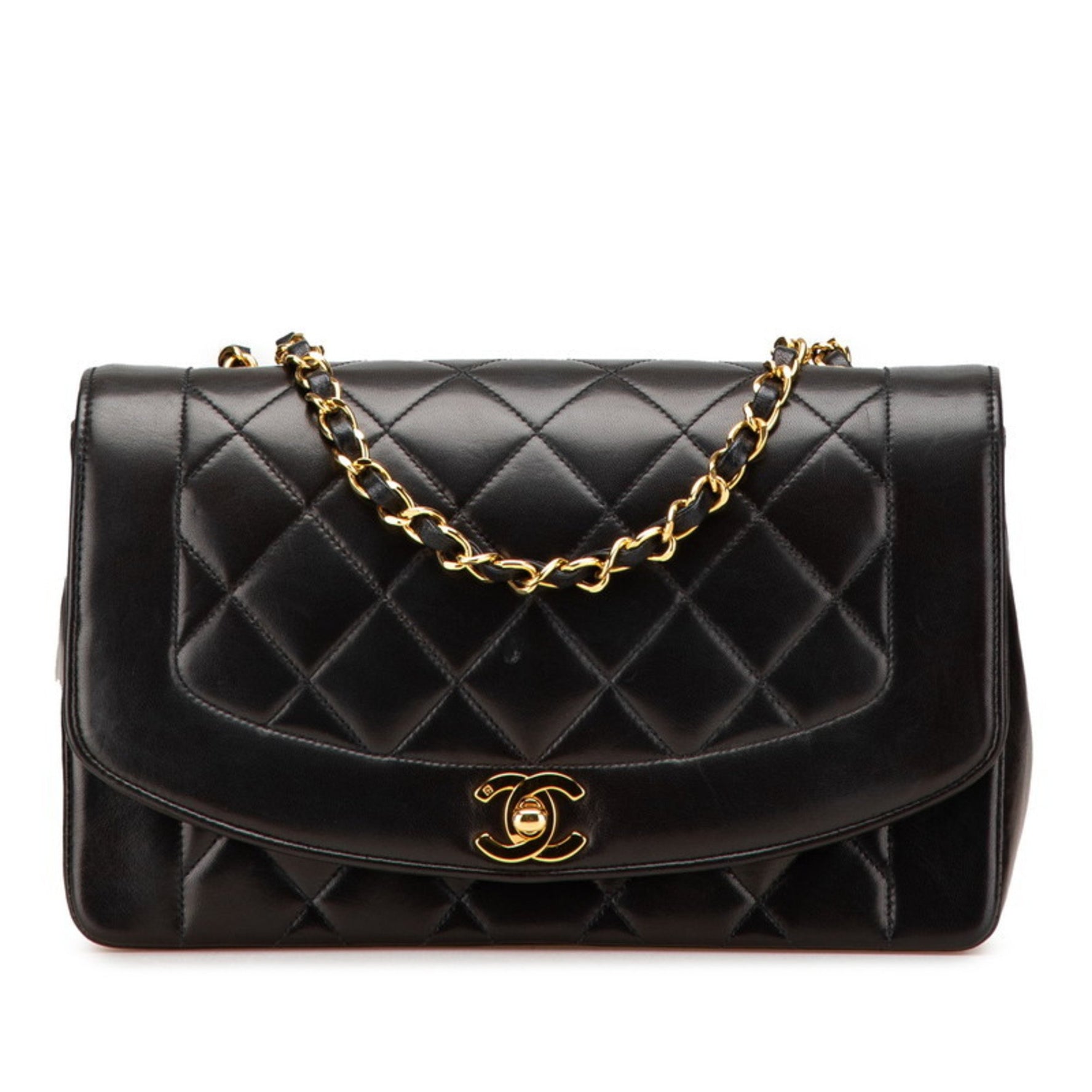 CHANEL Matelasse Diana 25 Coco Mark Crossbody Chain Shoulder Bag in Lambskin