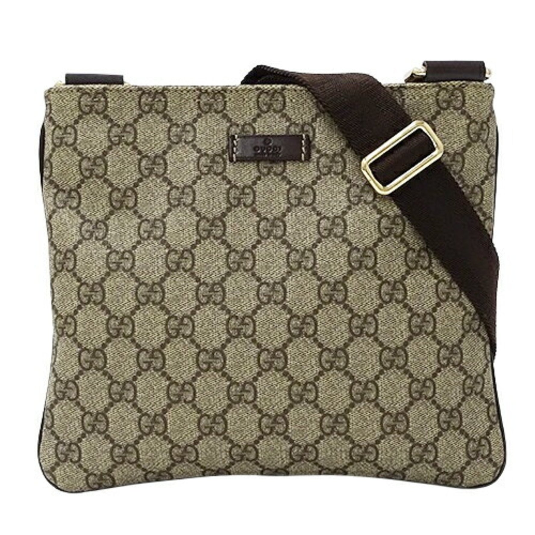 GUCCI Bags and Men Shoulder GG Supreme Brown Beige