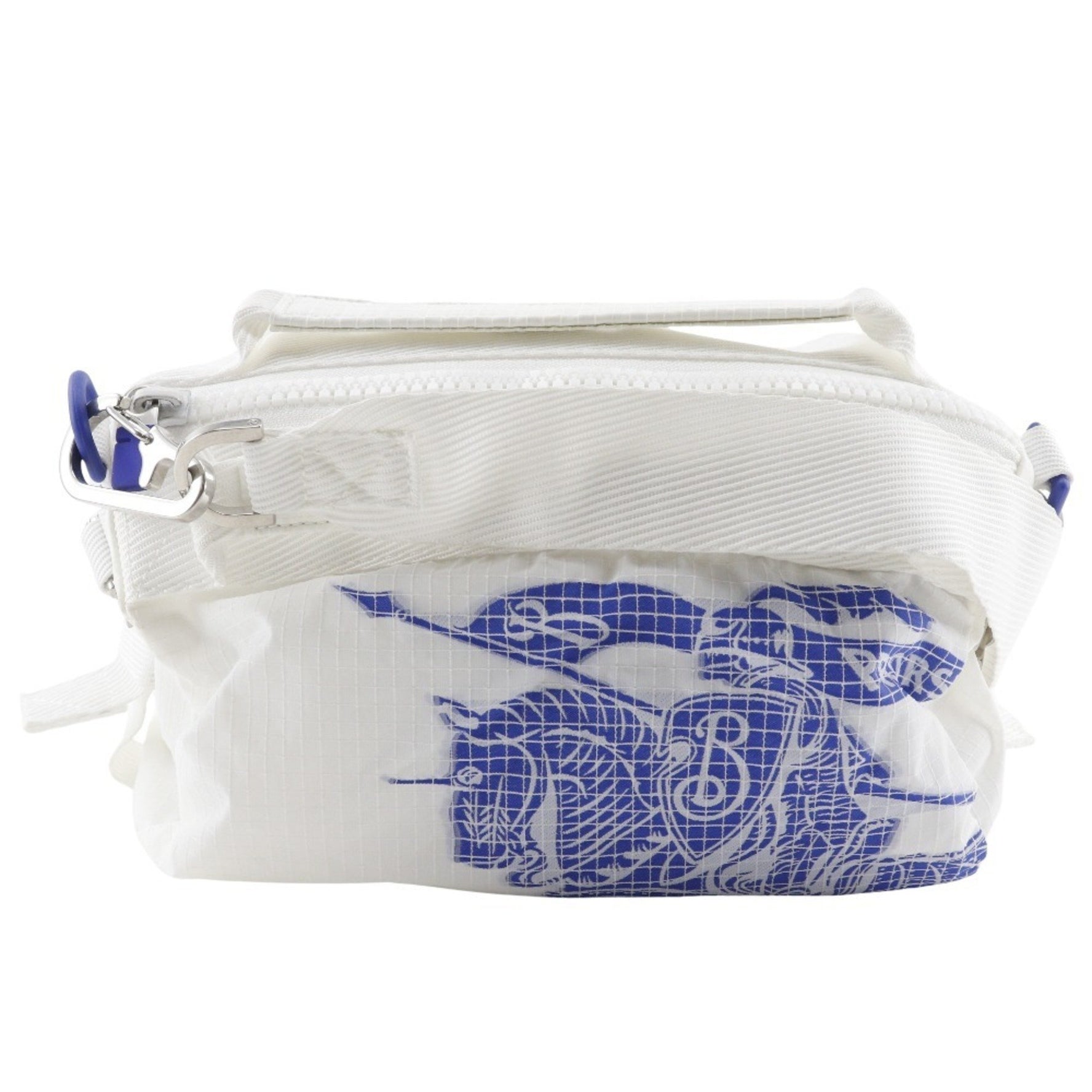 Burberry ML Duffle XS Shoulder/Crossbody Bag in White and Blue Nylon. Unisex.