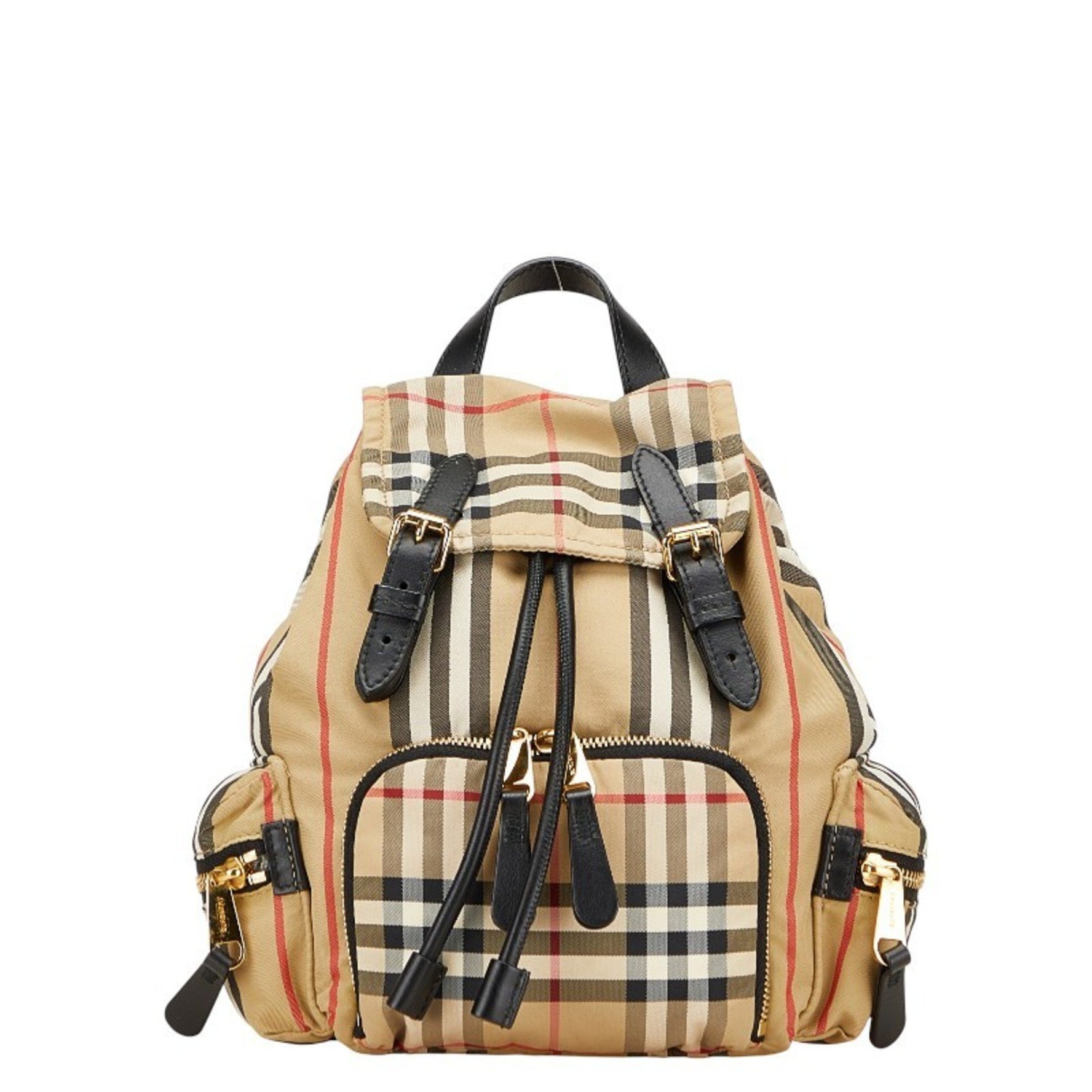 Burberry Nova Check Backpack in Beige and Black Nylon