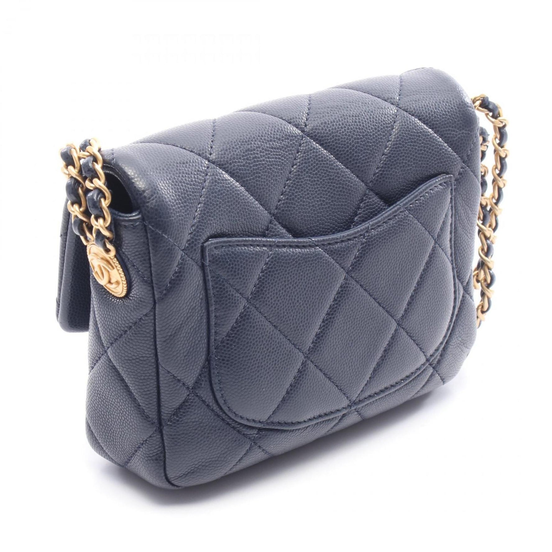 CHANEL Matelasse Mini Shoulder Bag in Calfskin Leather, Blue
