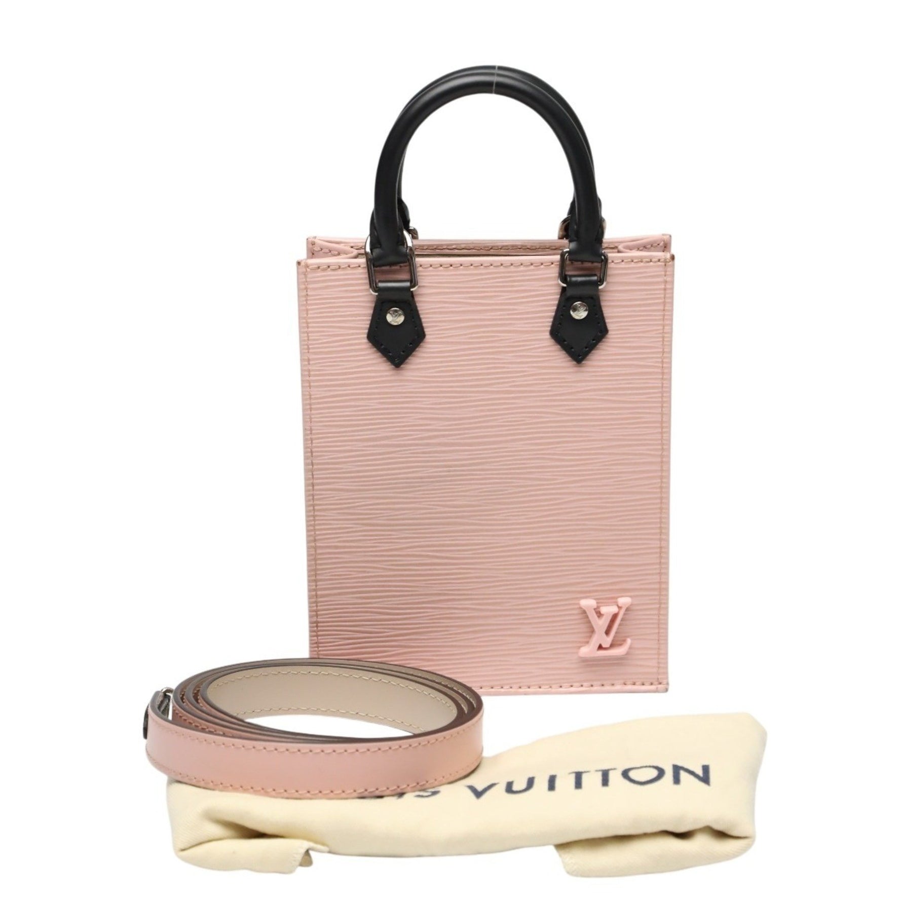 Louis Vuitton Epi Leather Petite Sac Plat Shoulder Bag Rose Ballerine