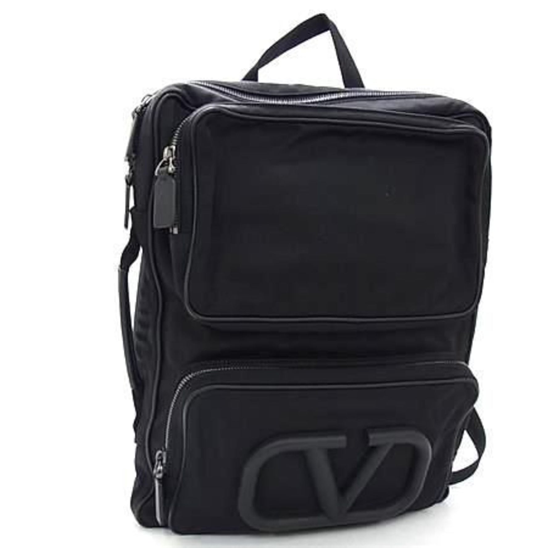 VALENTINO GARAVANI Supervee VLTN Backpack in textile and leather. Men's.
