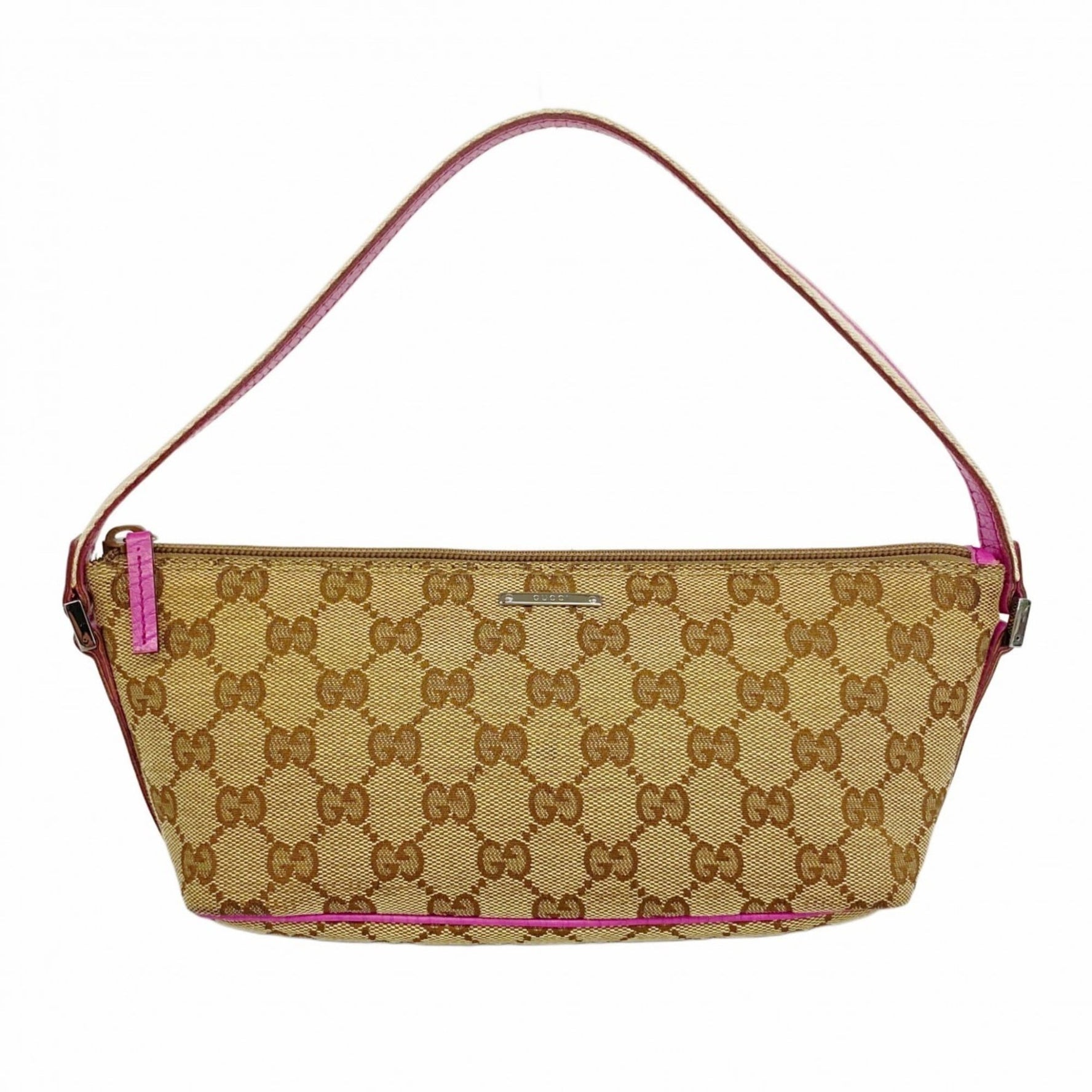 Gucci GG Canvas Bag/Pouch Brown Pink