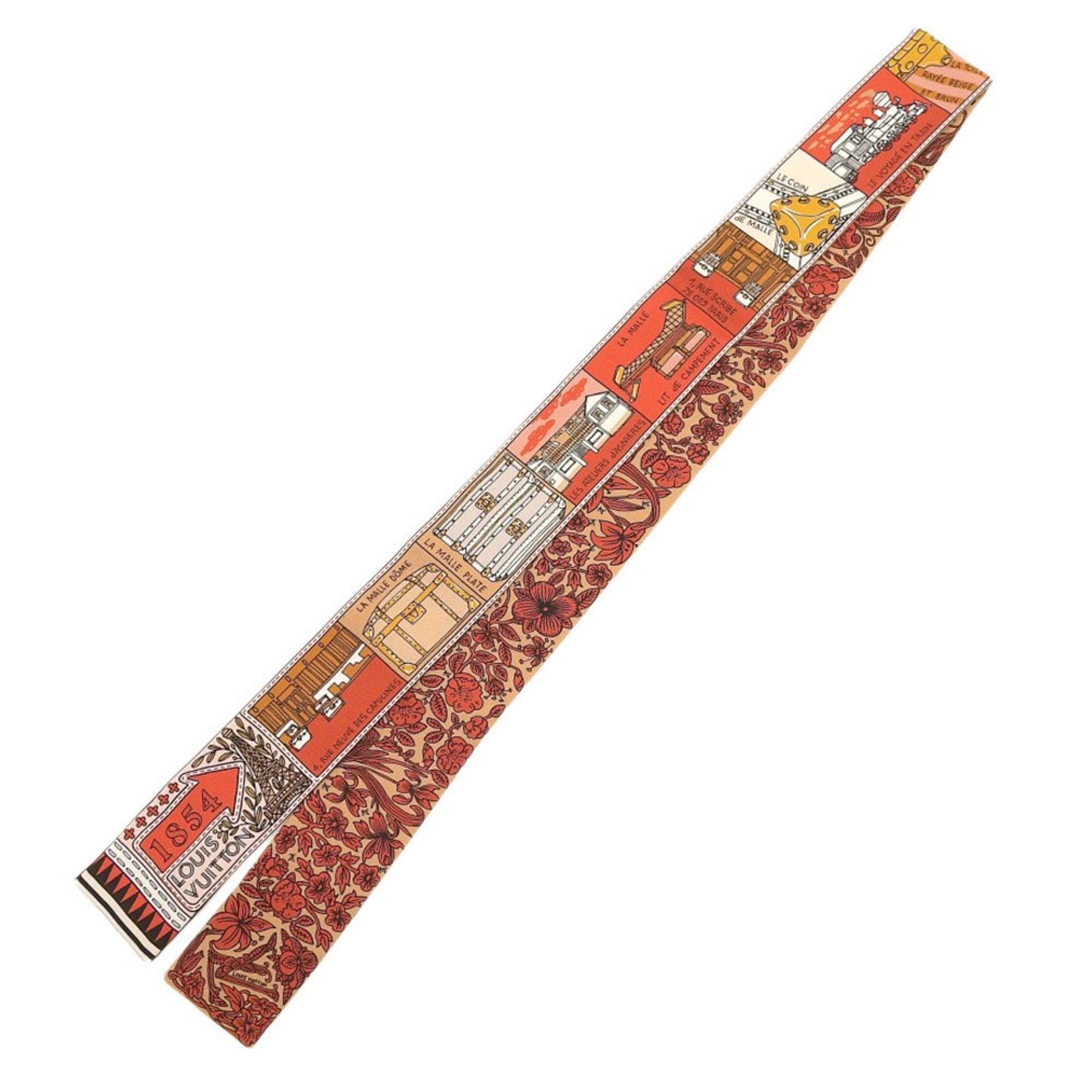 Louis Vuitton Bandeau BB Scarf Judelouis Silk Brown/Red