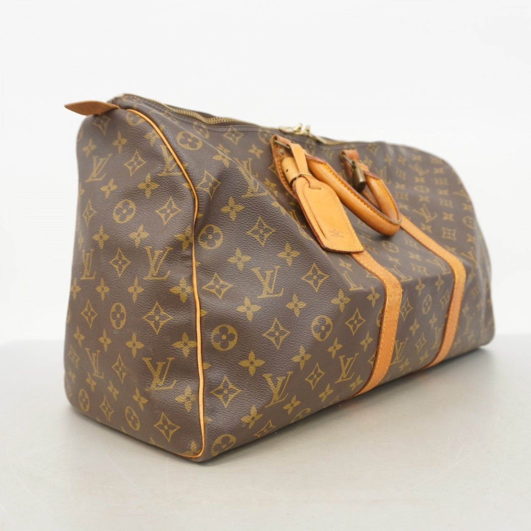 Louis Vuitton Monogram Keepall 50 Boston Bag M41426 Brown Men's and Women's