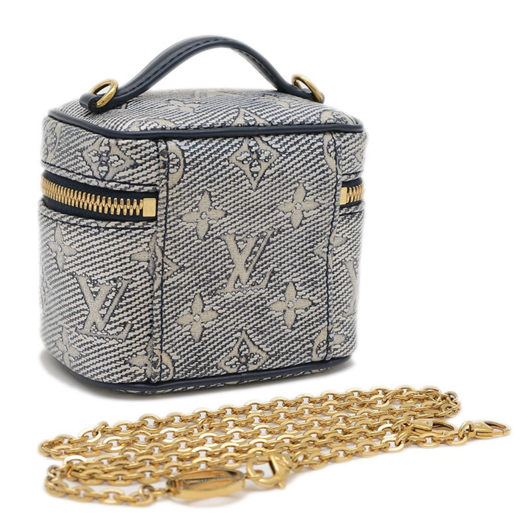 Louis Vuitton Monogram Laminated Micro Vanity Chain Shoulder Bag M52467
