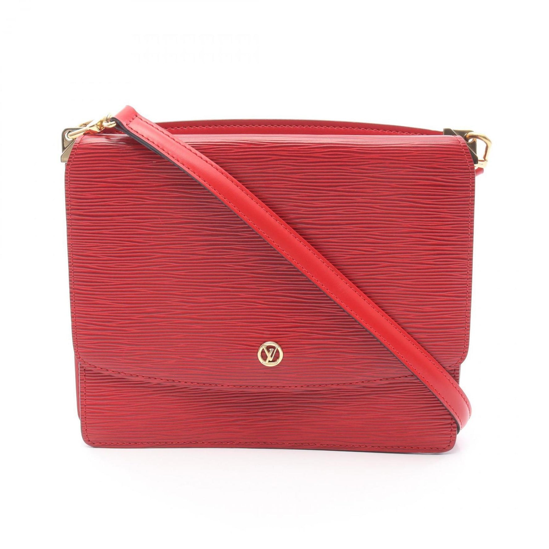 Louis Vuitton Grenelle Epi Castilian Red Shoulder Bag Leather
