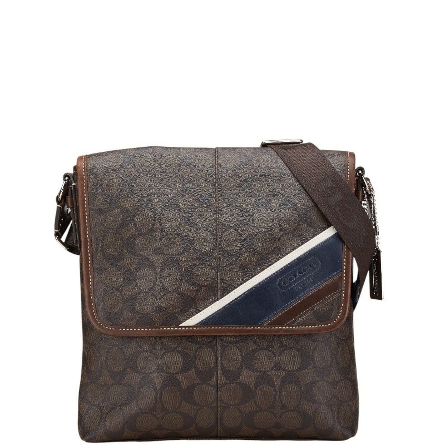 Coach Signature Shoulder Bag PVC Leather