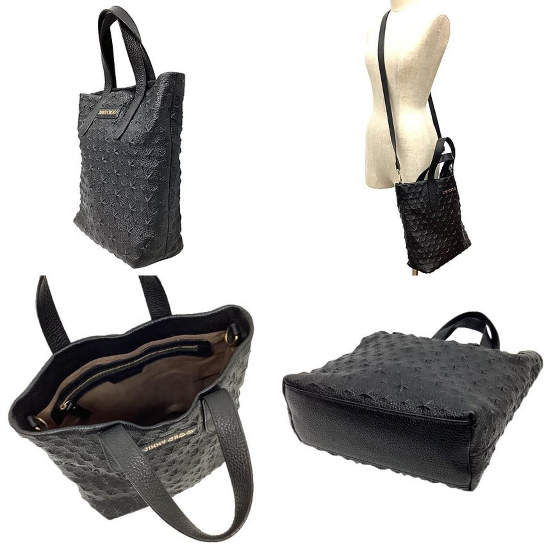 Jimmy Choo Star Embossed SOFIA Tote Bag Shoulder