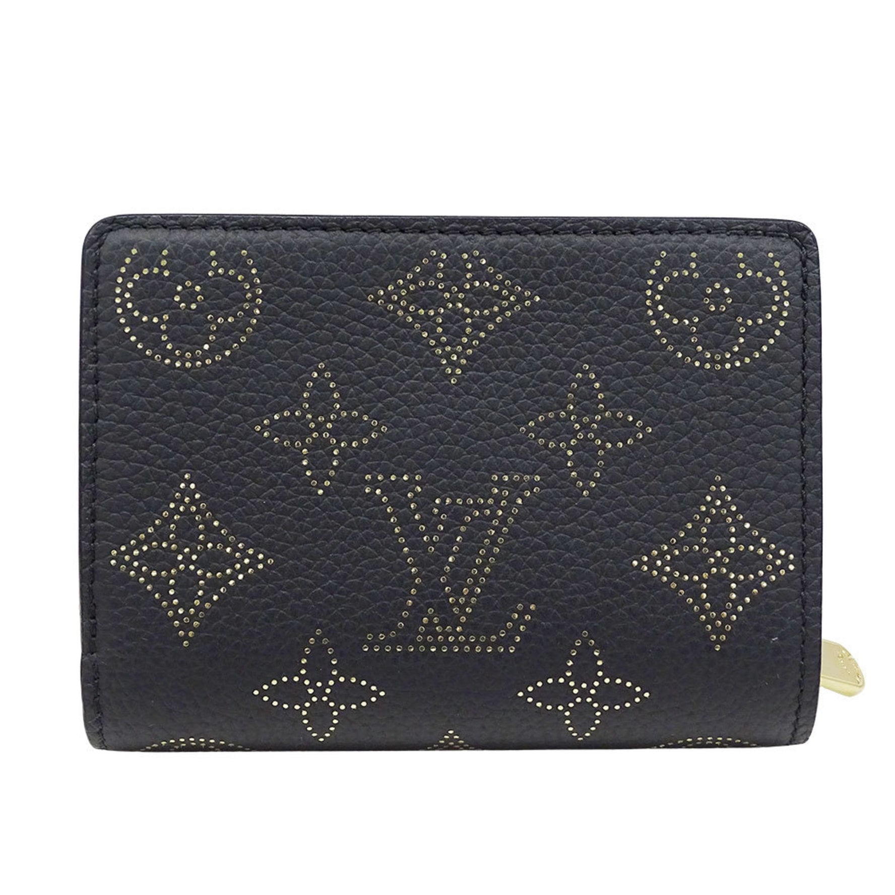 Louis Vuitton Monogram Mahina Portefeuille Claire Noir Black Bifold Wallet Compact Mini