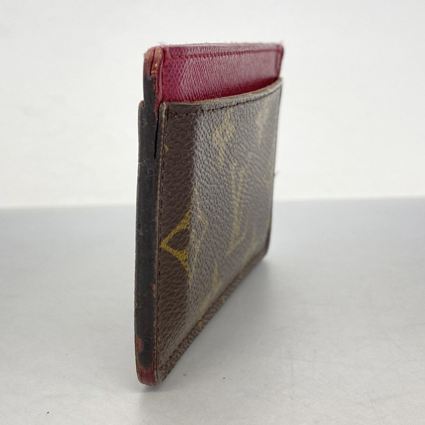 Louis Vuitton Monogram Porte Carte Sample Card Case Brown/Fuchsia