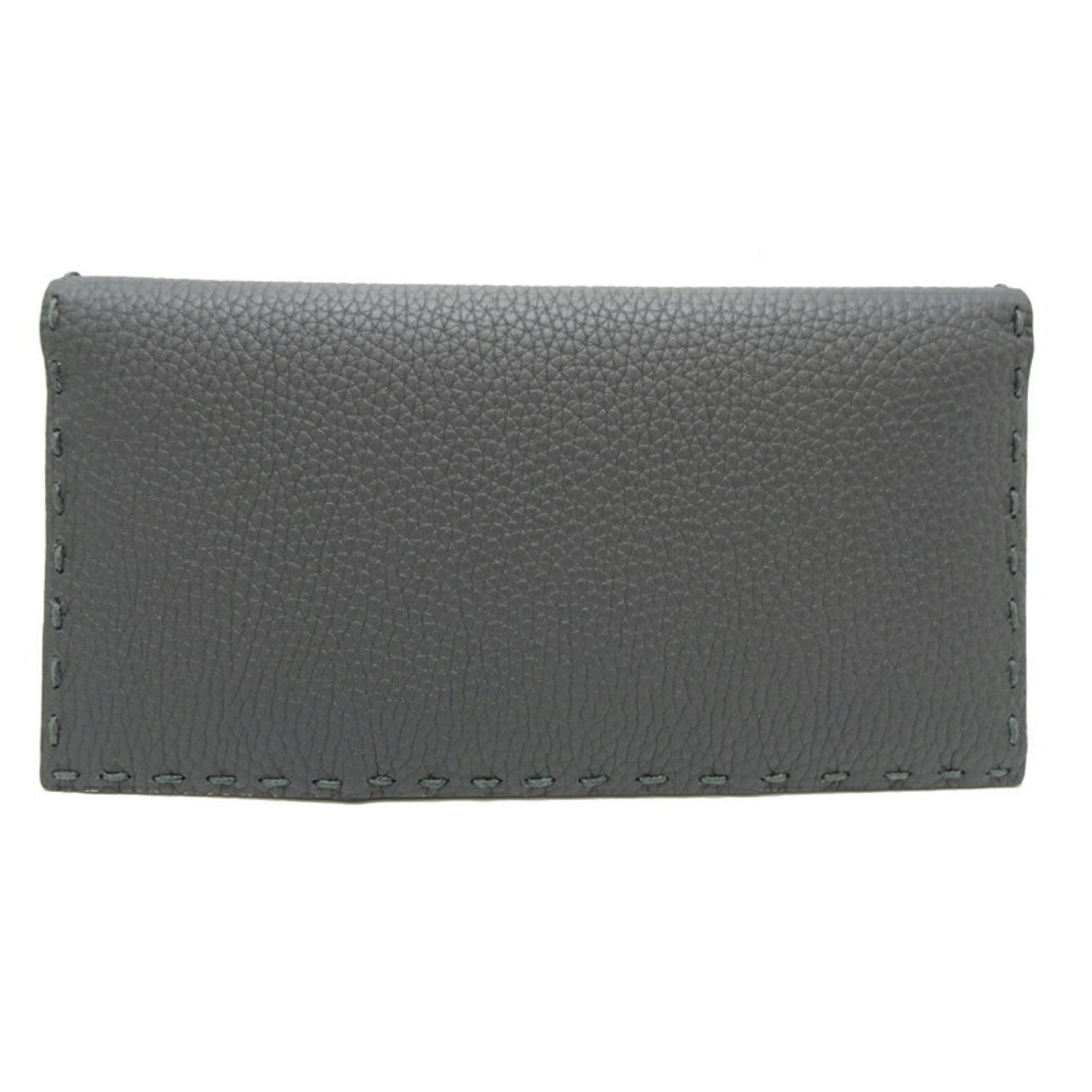 Fendi Galleria Wallet Long Leather Grey