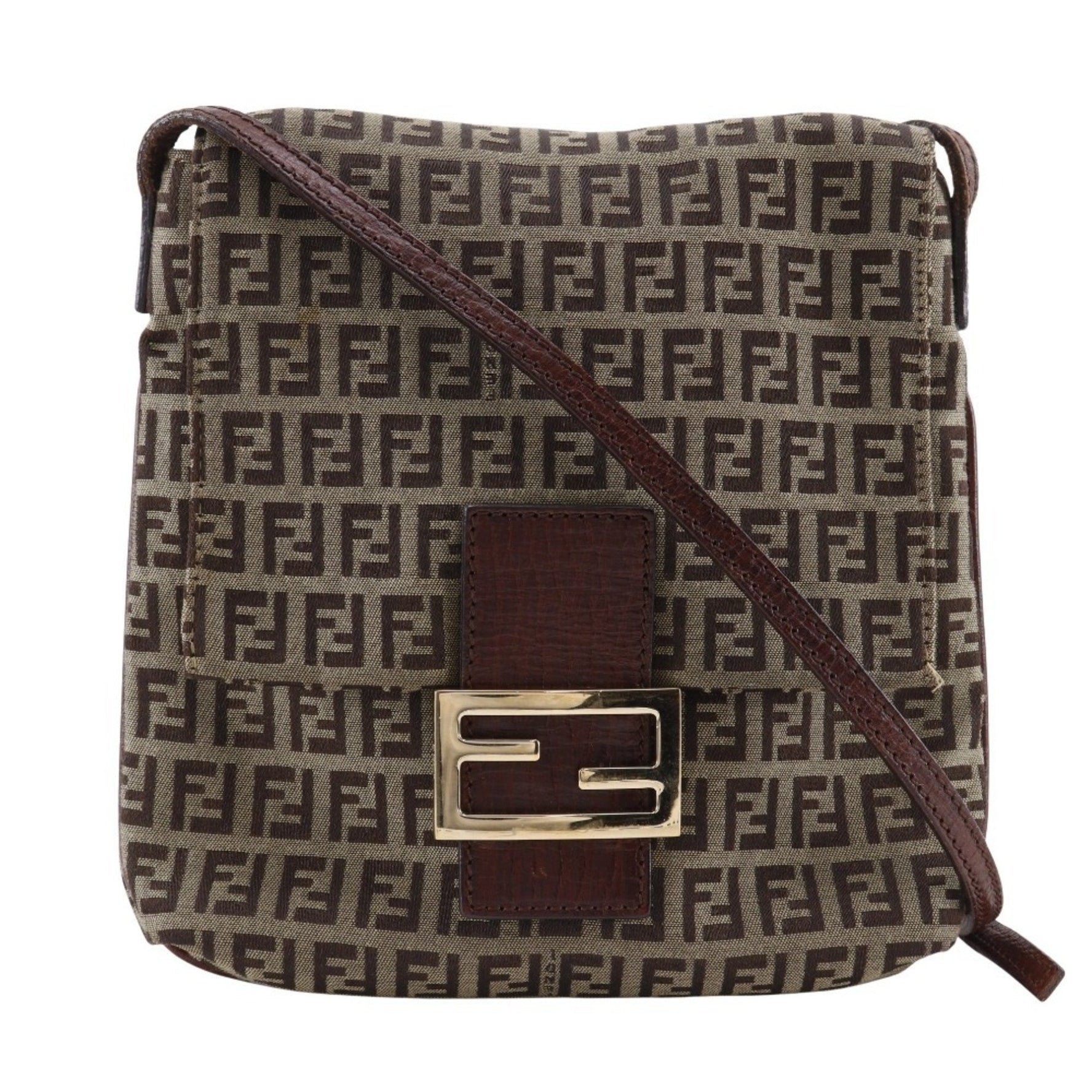 FENDI Zucchino Shoulder Bag in Nylon Canvas