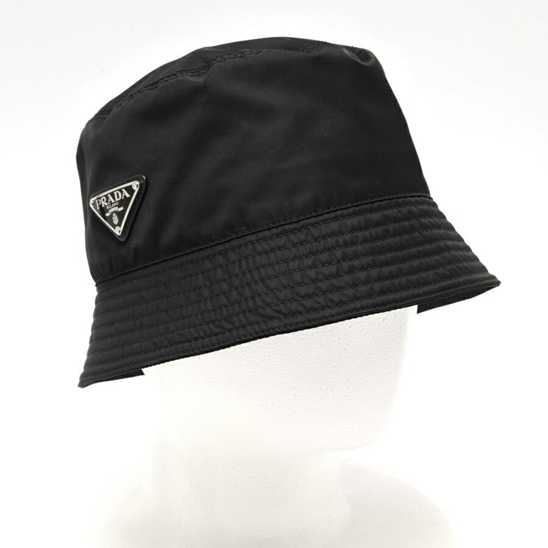 Prada Re-Nylon Triangle Bucket Hat Nylon # S