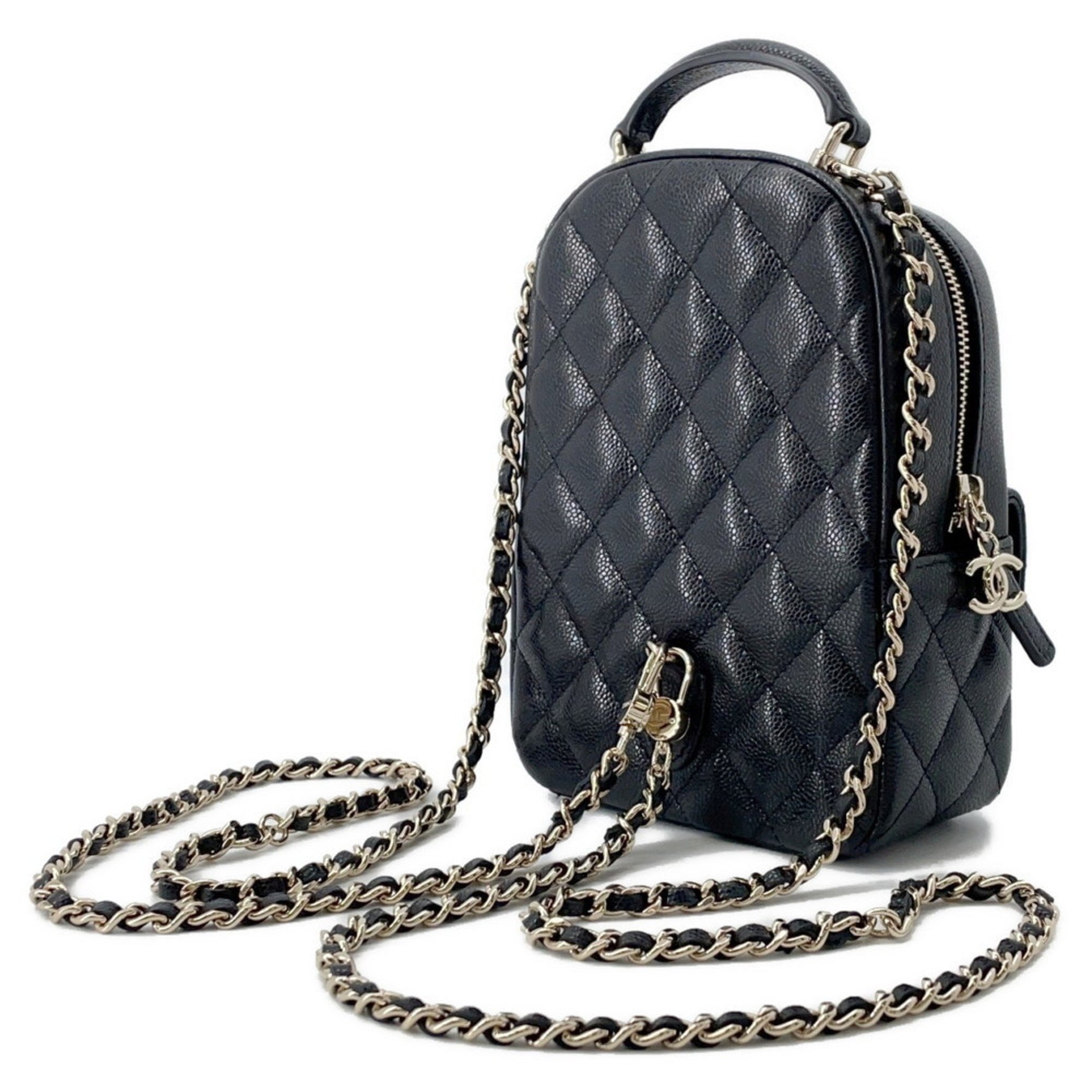 Chanel Matelasse Coco Mark Mini Caviar Skin Backpack bag
