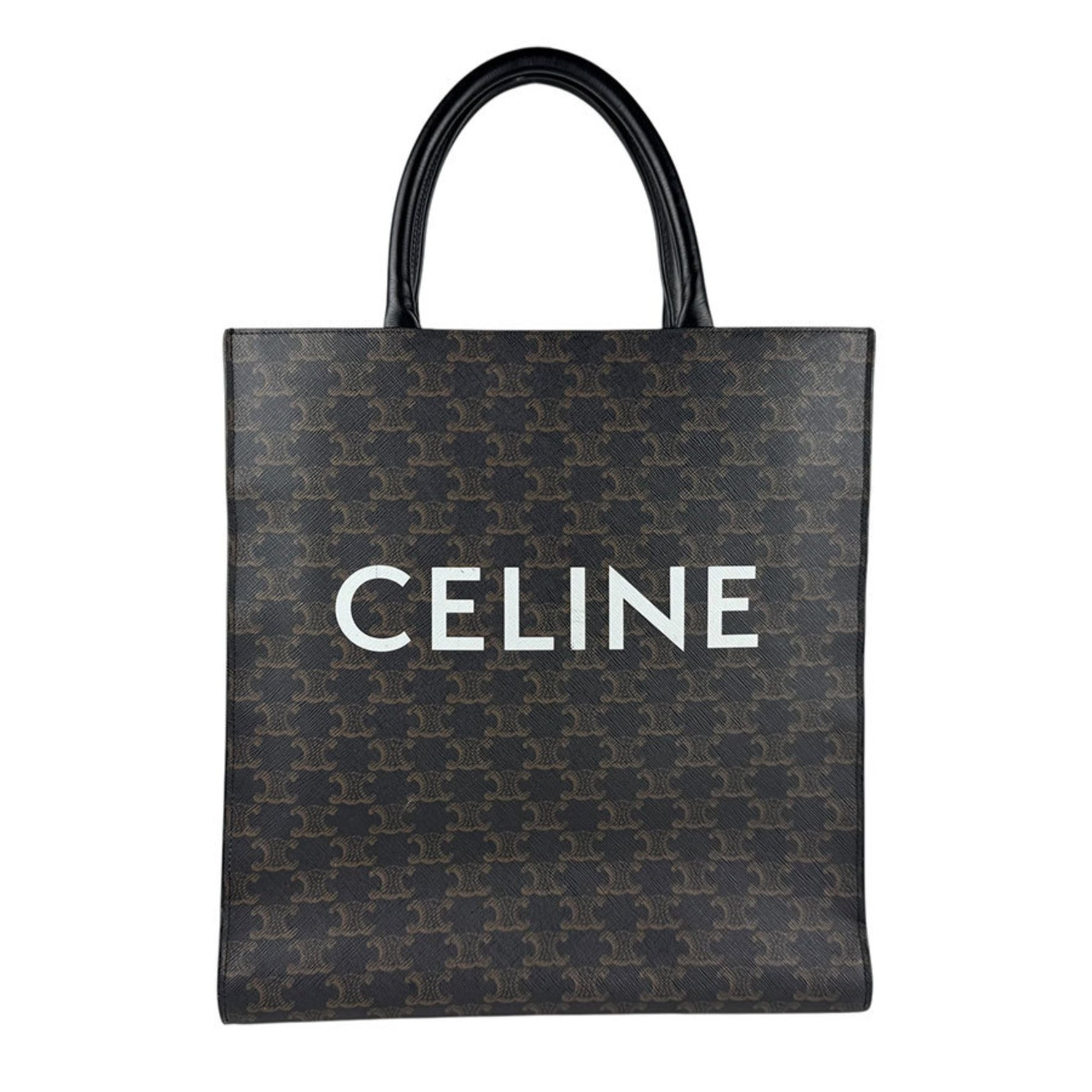 Celine Vertical Cabas Coated Canvas Shoulder Bag