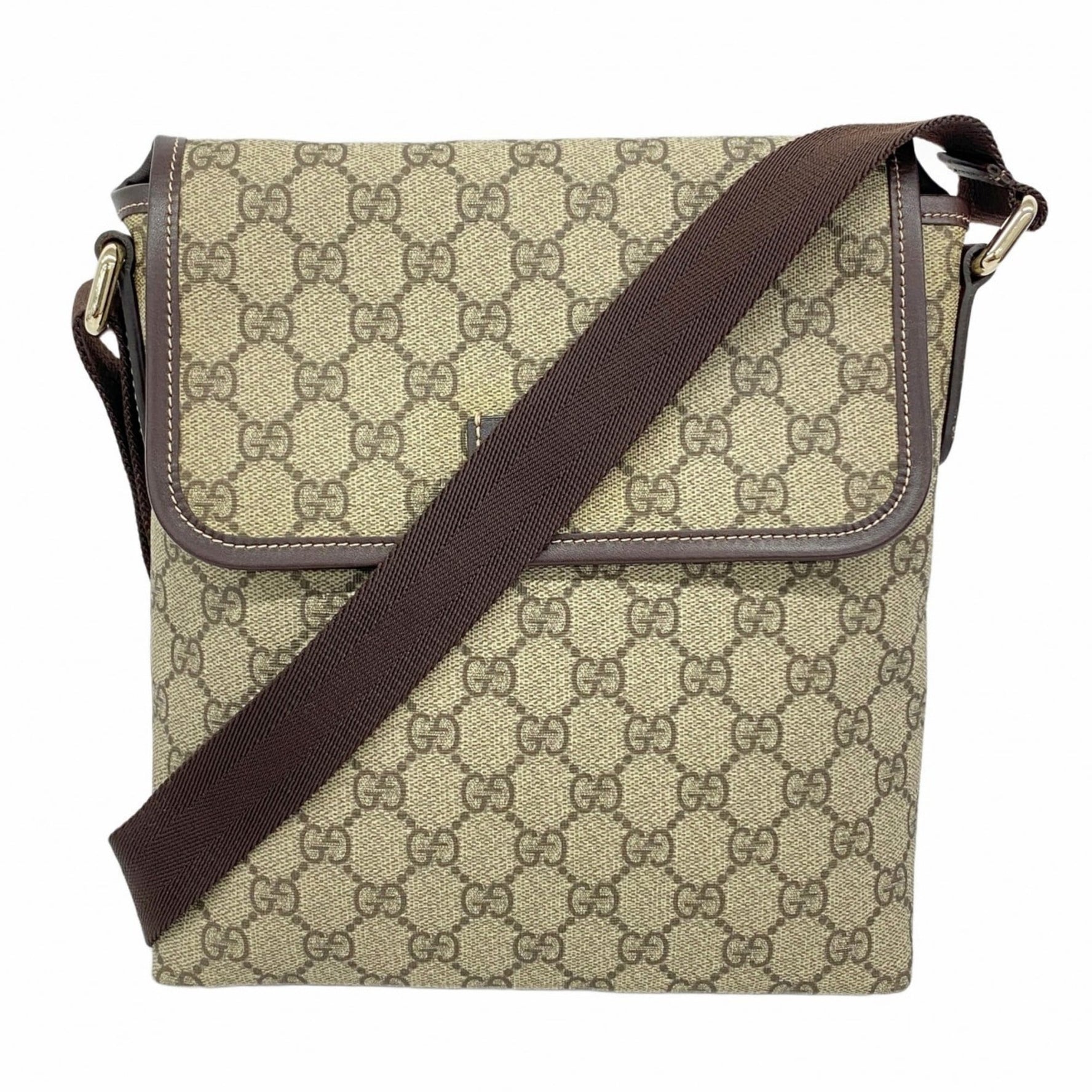 Gucci GG Supreme Shoulder Bag Champagne