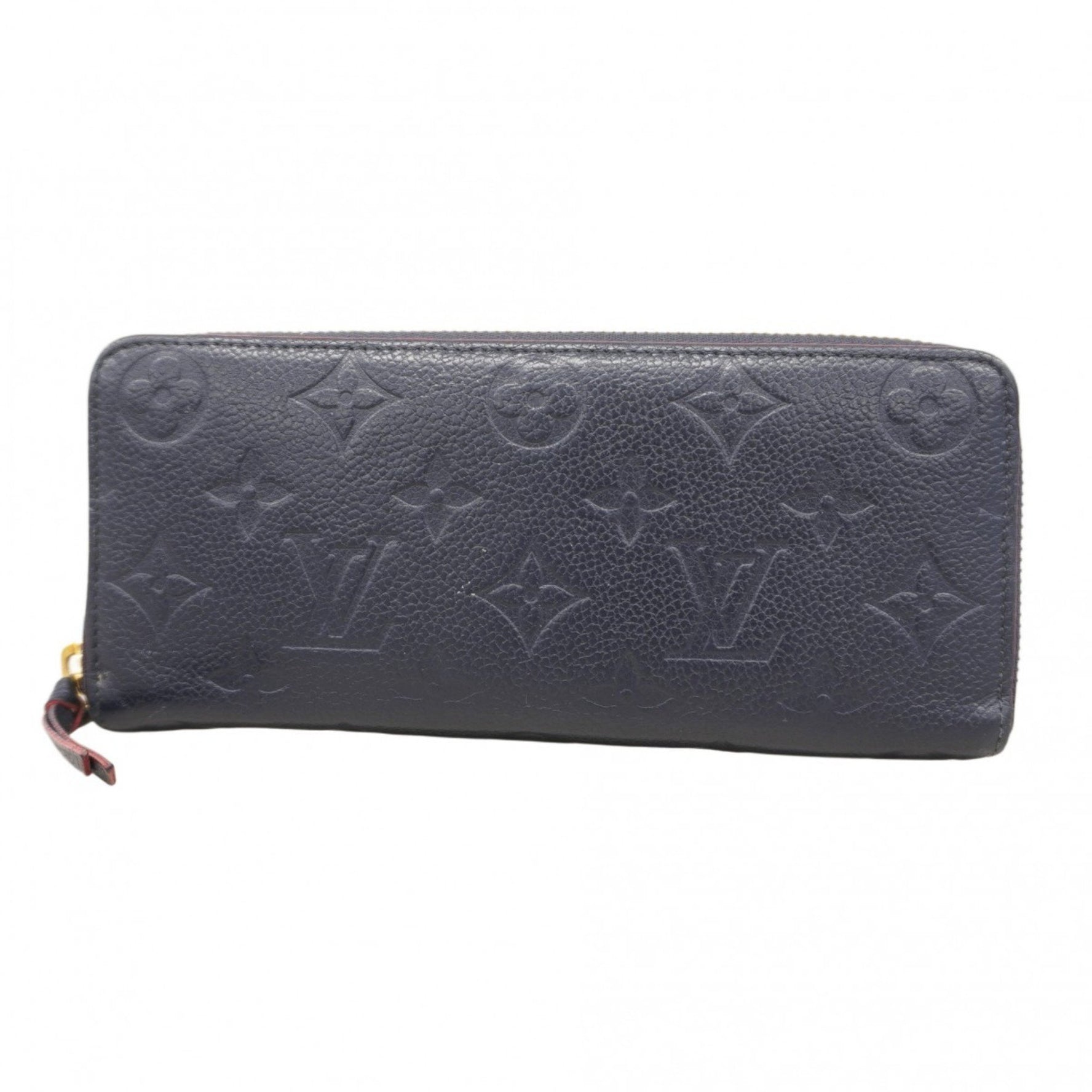 Louis Vuitton Monogram Empreinte Portefeuille Clemence Long Wallet M69415 Marine Rouge Women's