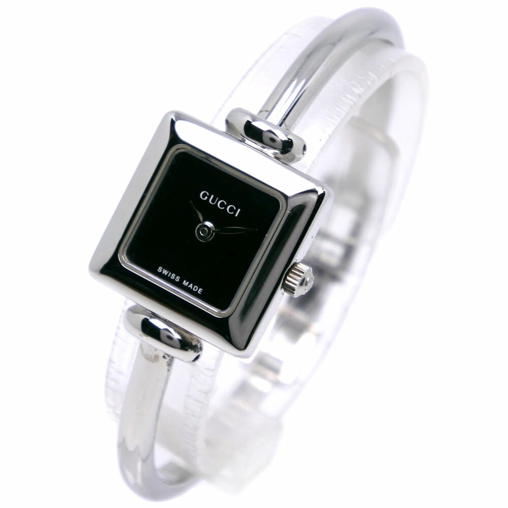 Gucci GUCCI Watch 1900L Stainless Steel Quartz Analog Display Black Dial Women's