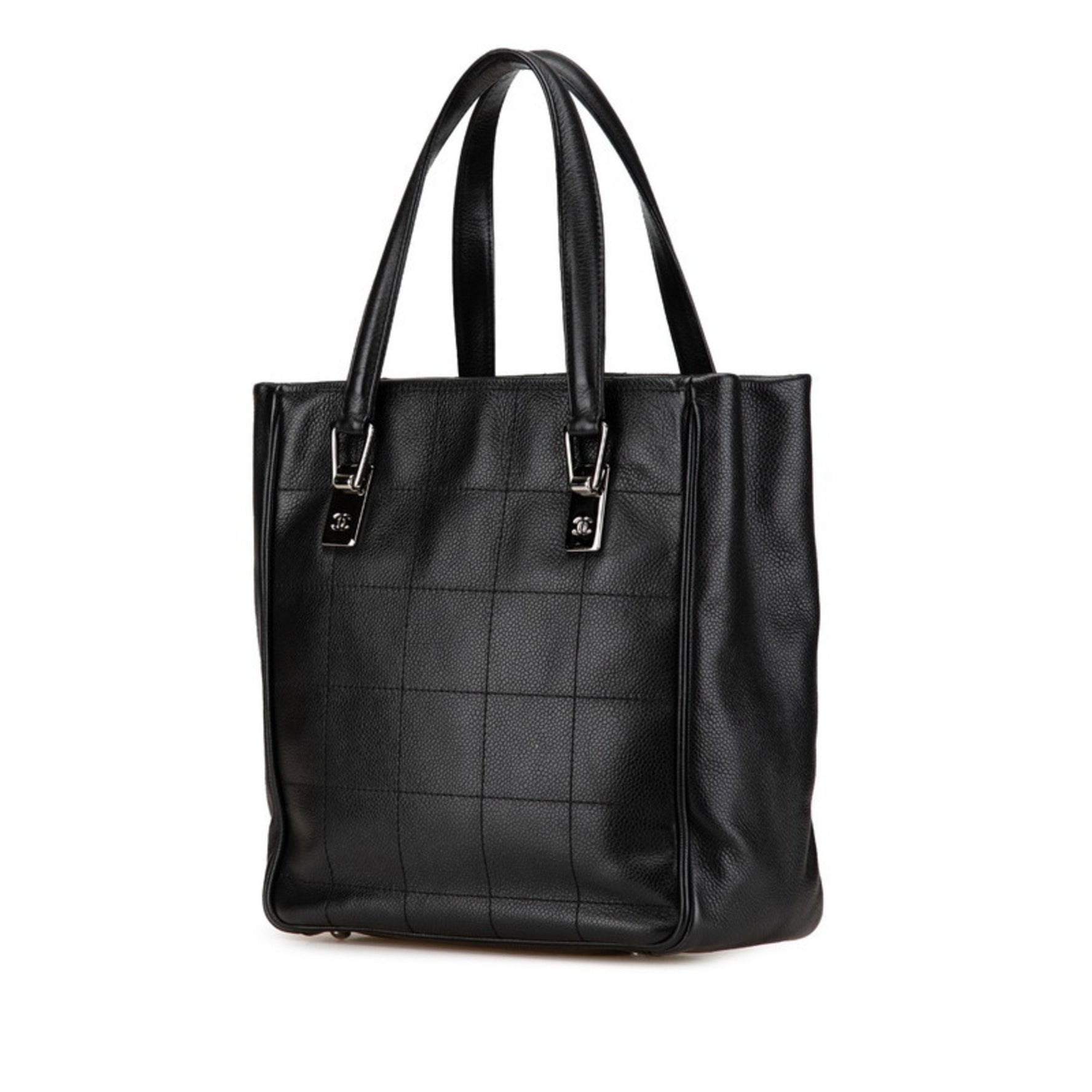 CHANEL Chocobar Coco Mark Tote Bag in Caviar Skin