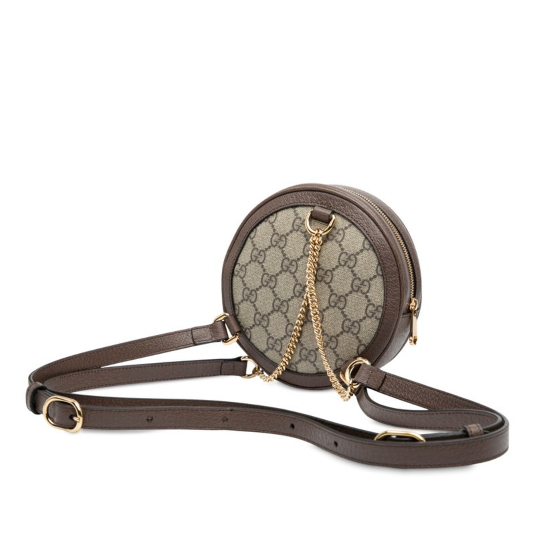 Gucci GG Supreme Offdia Mini Backpack Beige Brown Leather