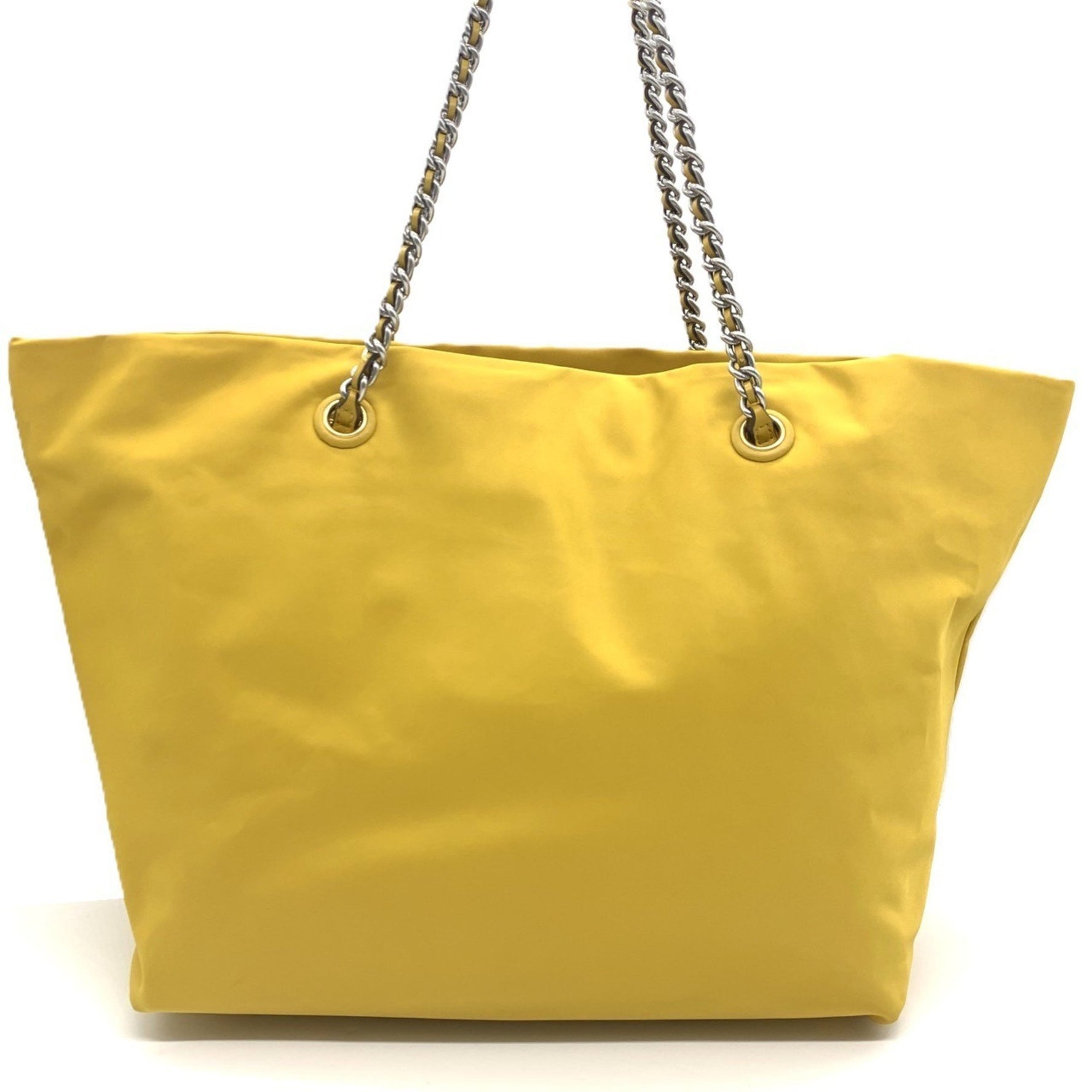Tory Burch Ella Chain Tote in Yellow Nylon,