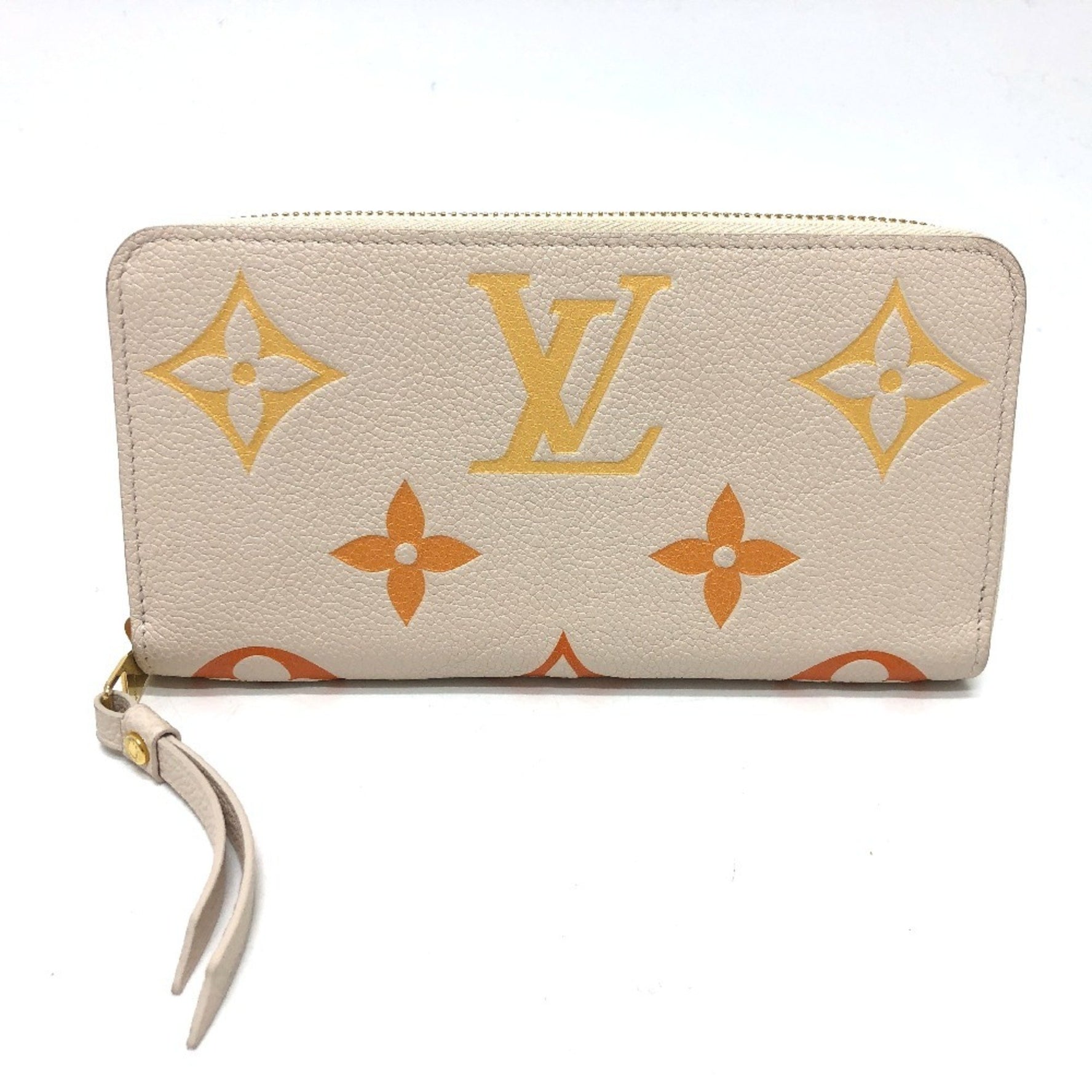 LOUIS VUITTON M80402 Monogram Empreinte Zippy Wallet, Long Wallet in Leather, Women's, Beige