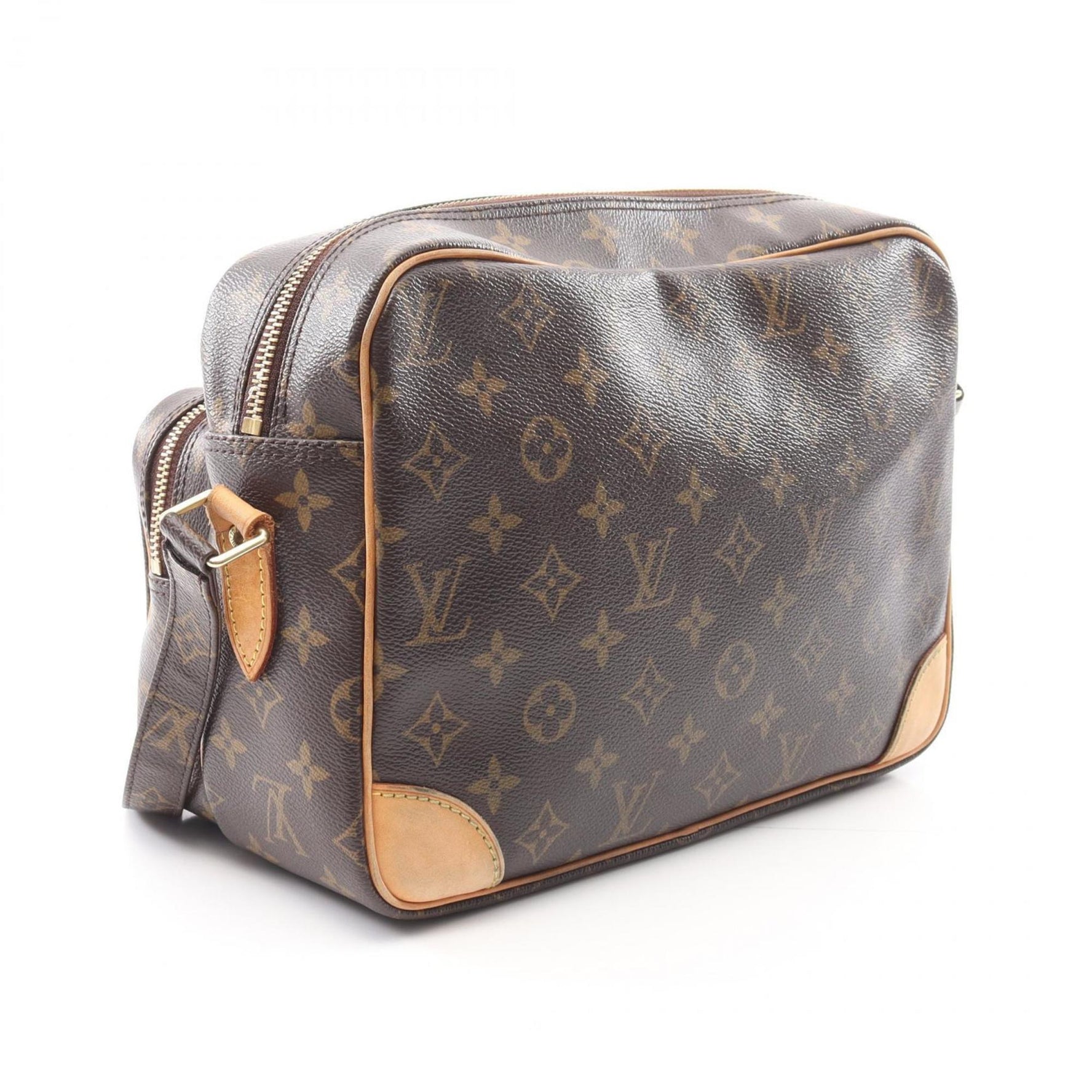 Louis Vuitton Nile Shoulder Bag, Coated Canvas and Leather, Monogram, Brown