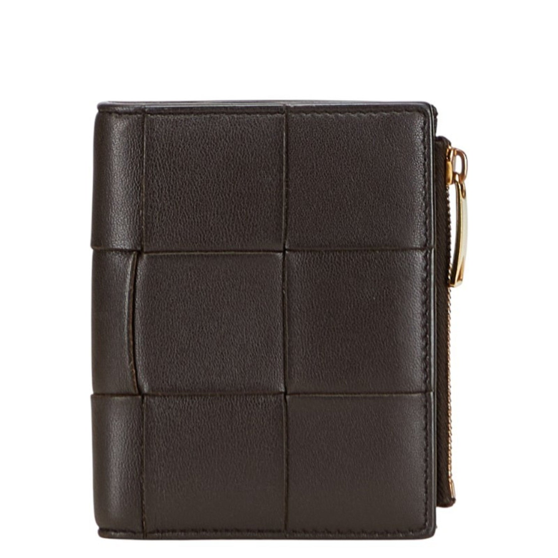 Bottega Veneta Maxi Intrecciato Cassette Bi-fold Wallet in Leather