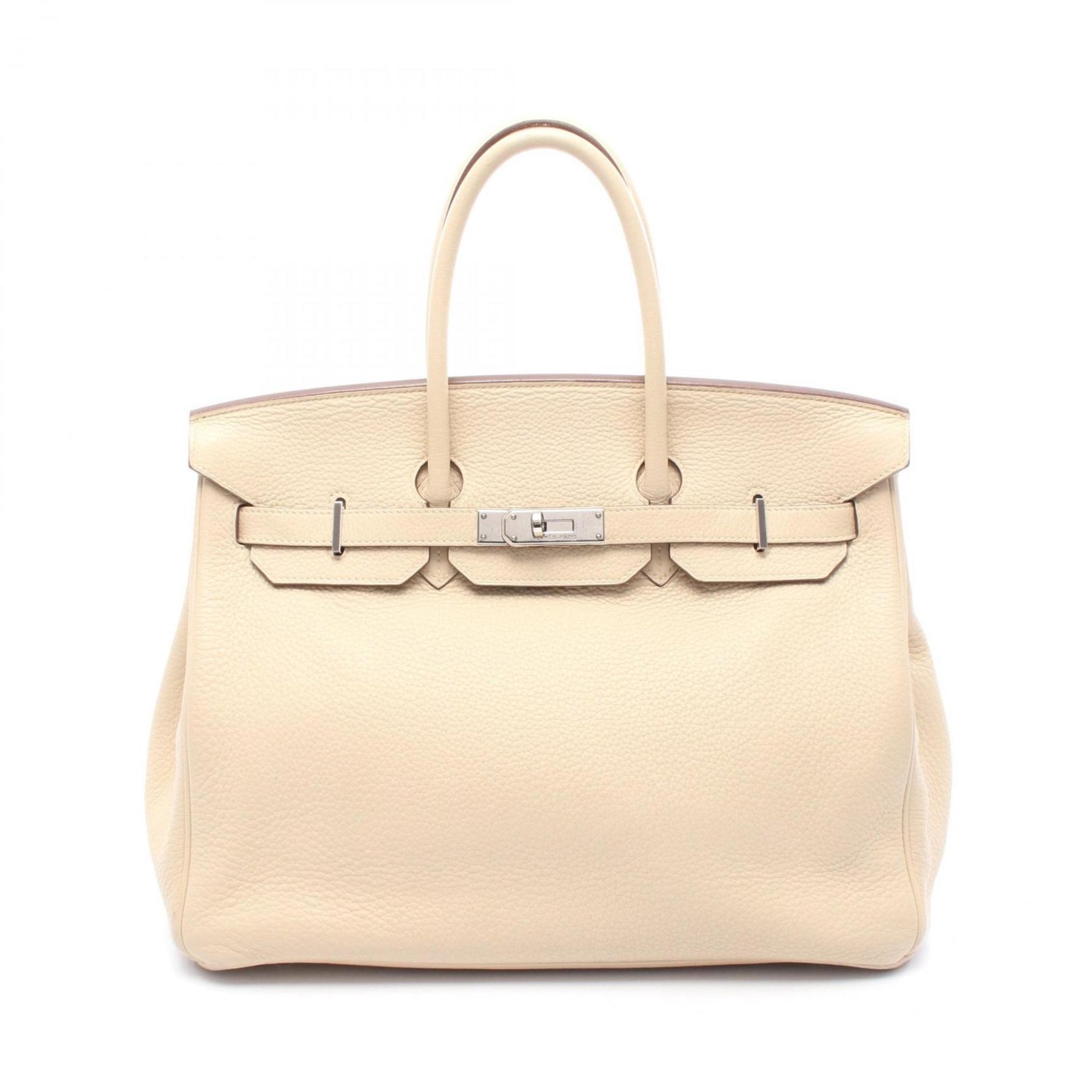 Hermes Hermès Birkin 35 Parchemin handbag in Taurillon Clemence leather, ivory for women