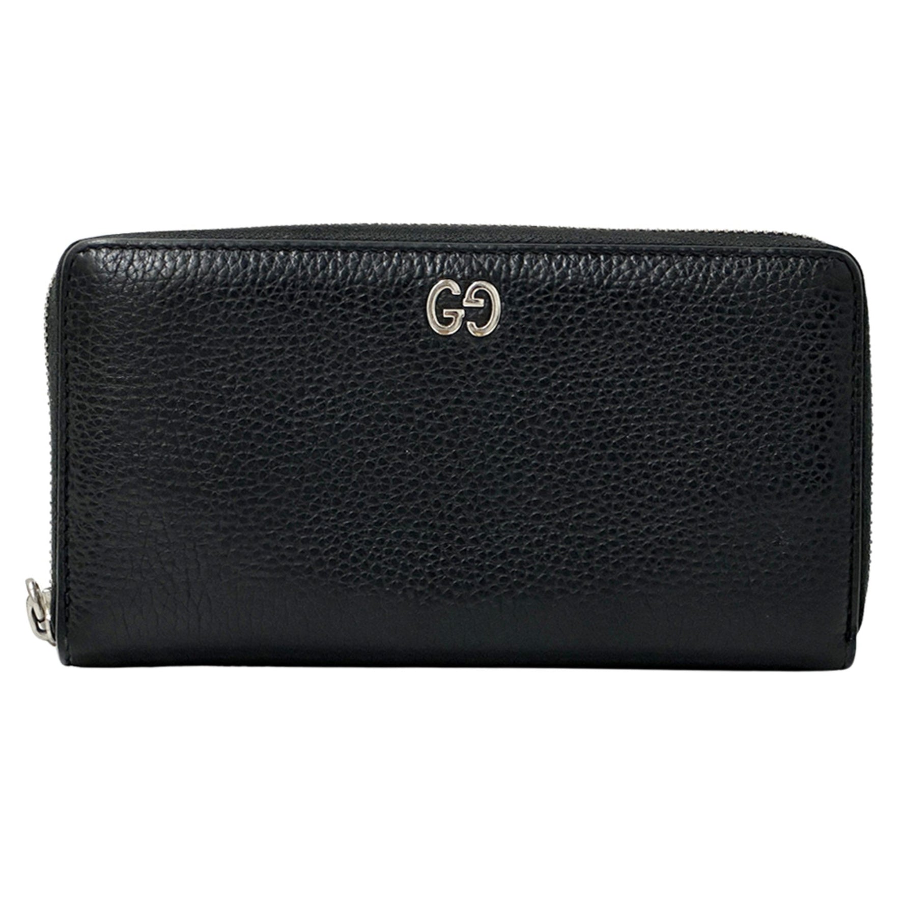 Gucci wallet men's brand durian long leather round zipper simple