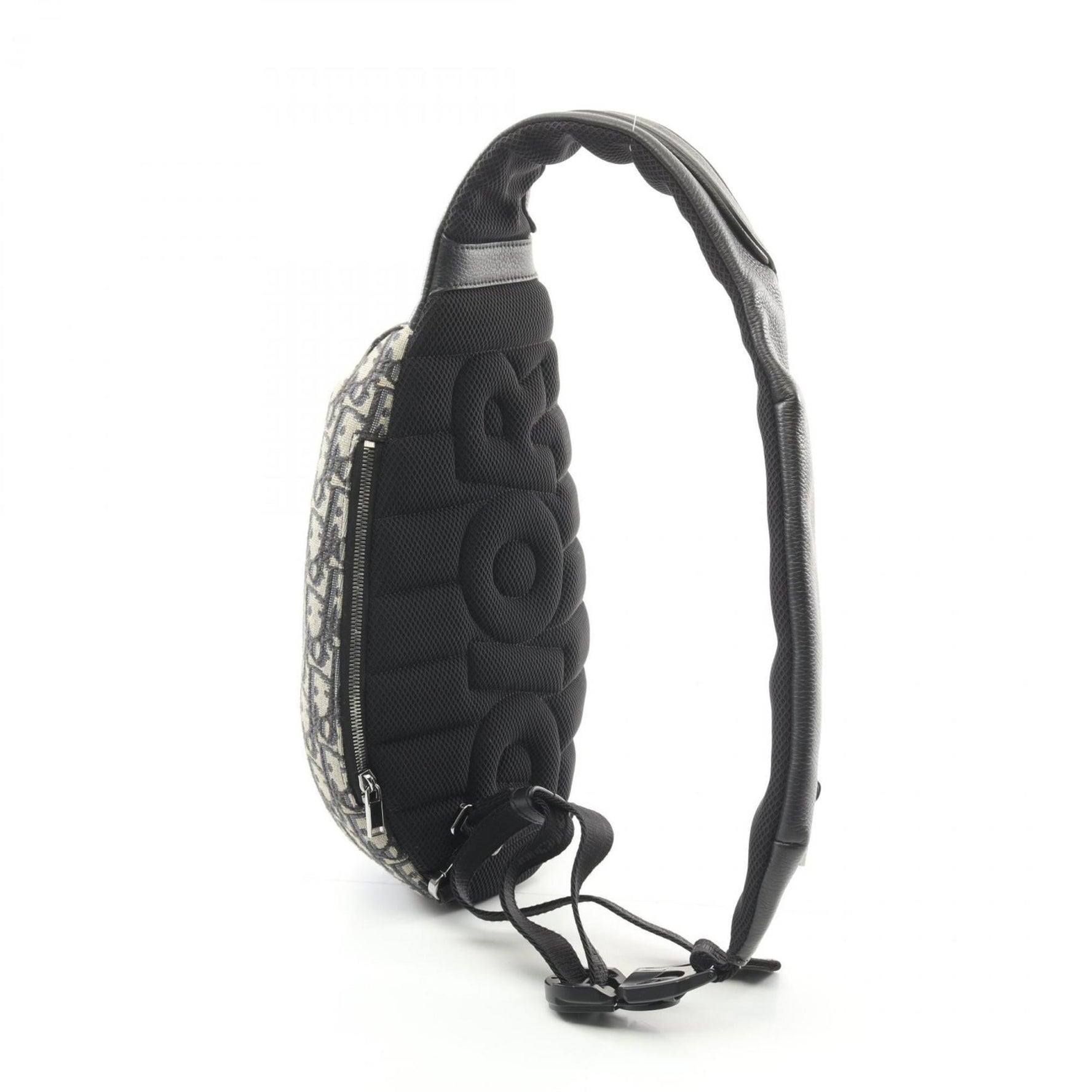Christian Dior Dior SCARAB Oblique Waist Bag/Body Bag Canvas Leather Men's Beige/Navy/Black