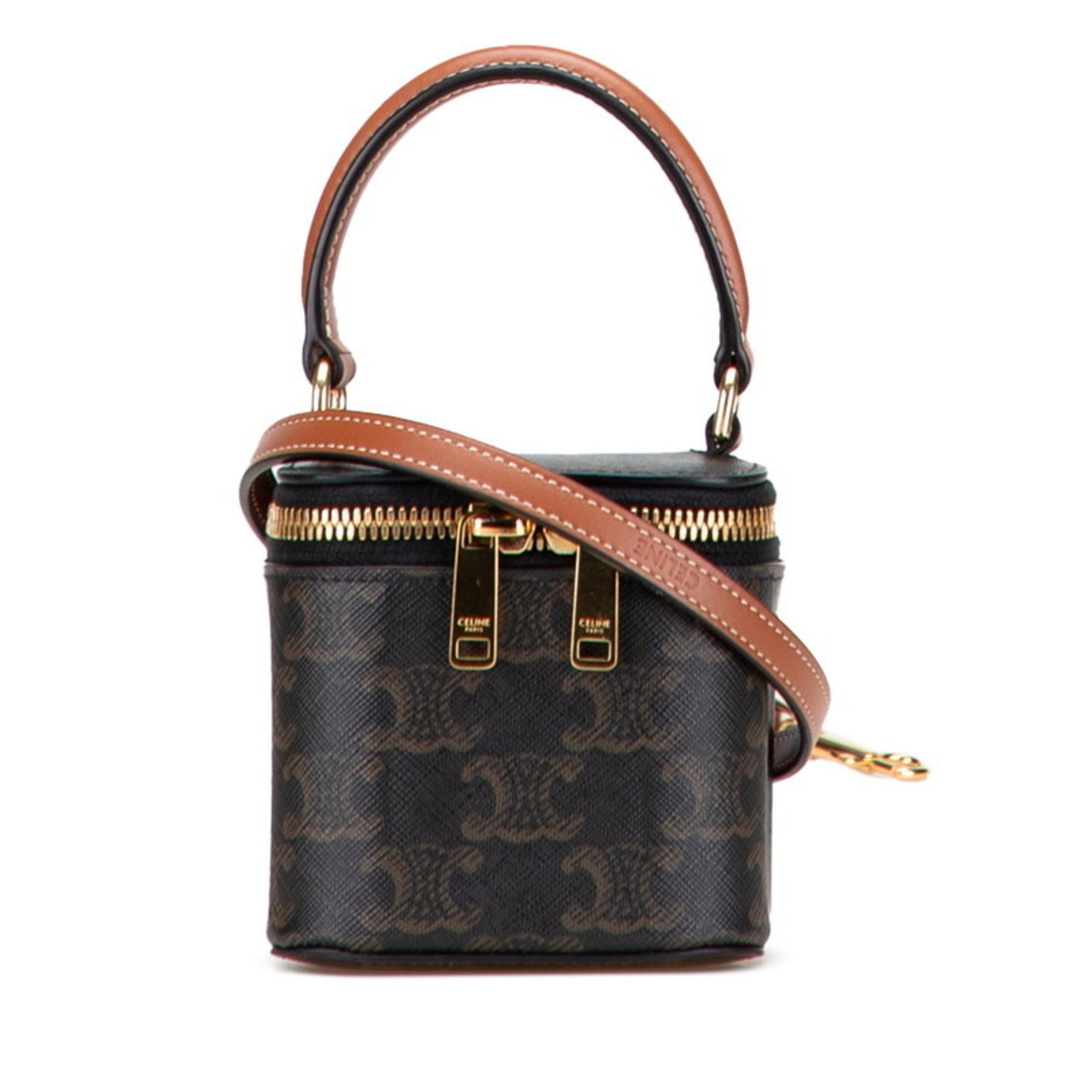 Celine Triomphe Mini Vanity Bag, Shoulder Leather