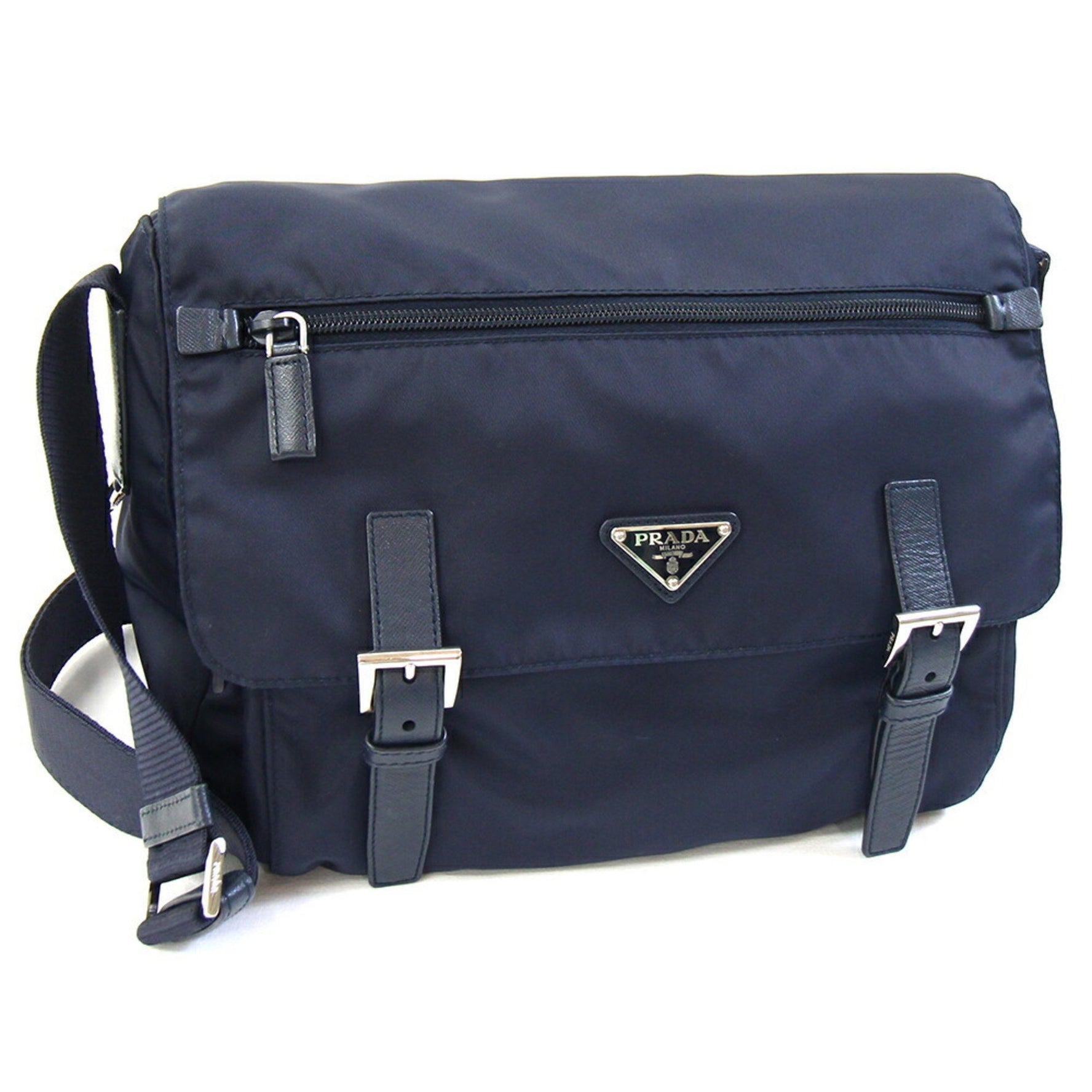 Prada Shoulder Bag Nylon and Leather Crossbody Women