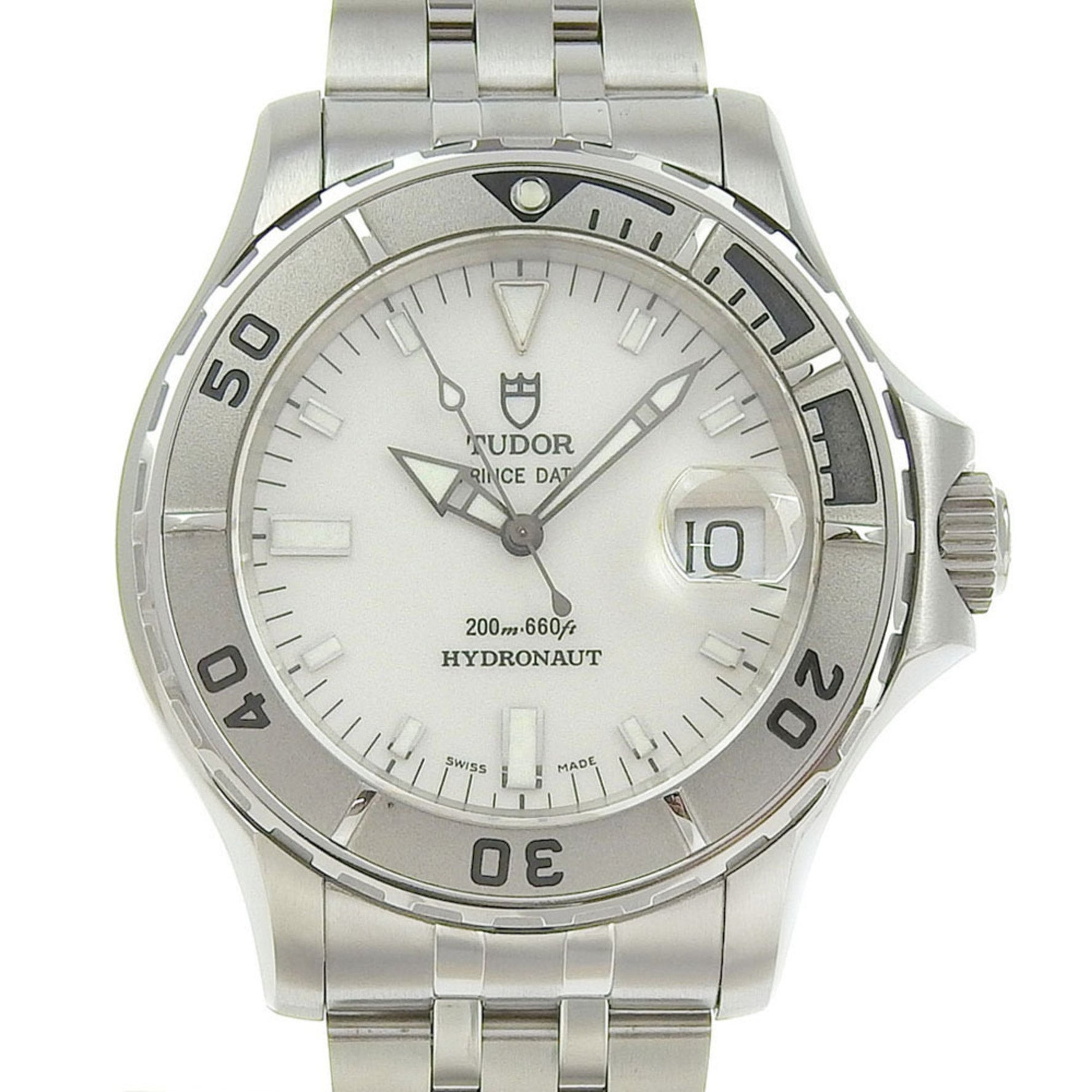 Like new TUDOR Prince Hydronaut Date White dial Stainless steel Automatic winding Approx.