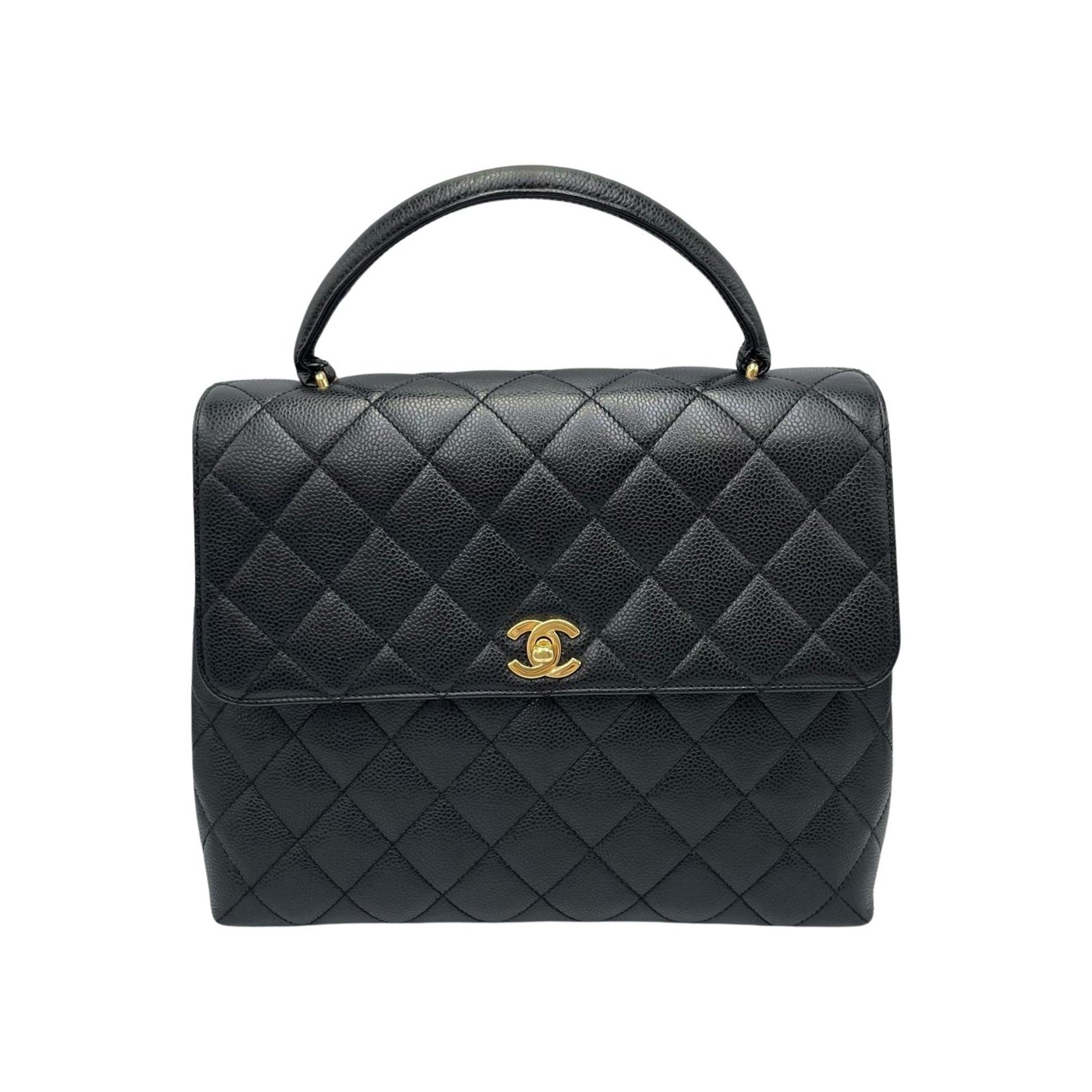 CHANEL Matelasse Handbag in Matte Caviar Leather