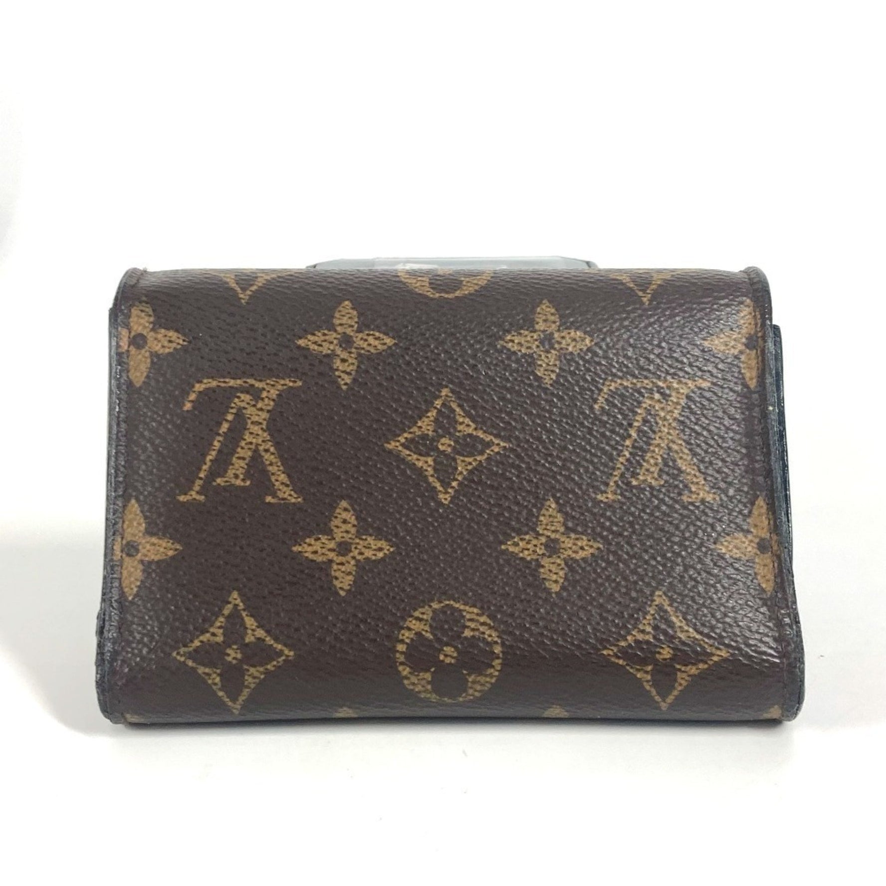 Louis Vuitton Monogram Portefeuille Flower Compact Wallet Tri-fold Canvas Brown