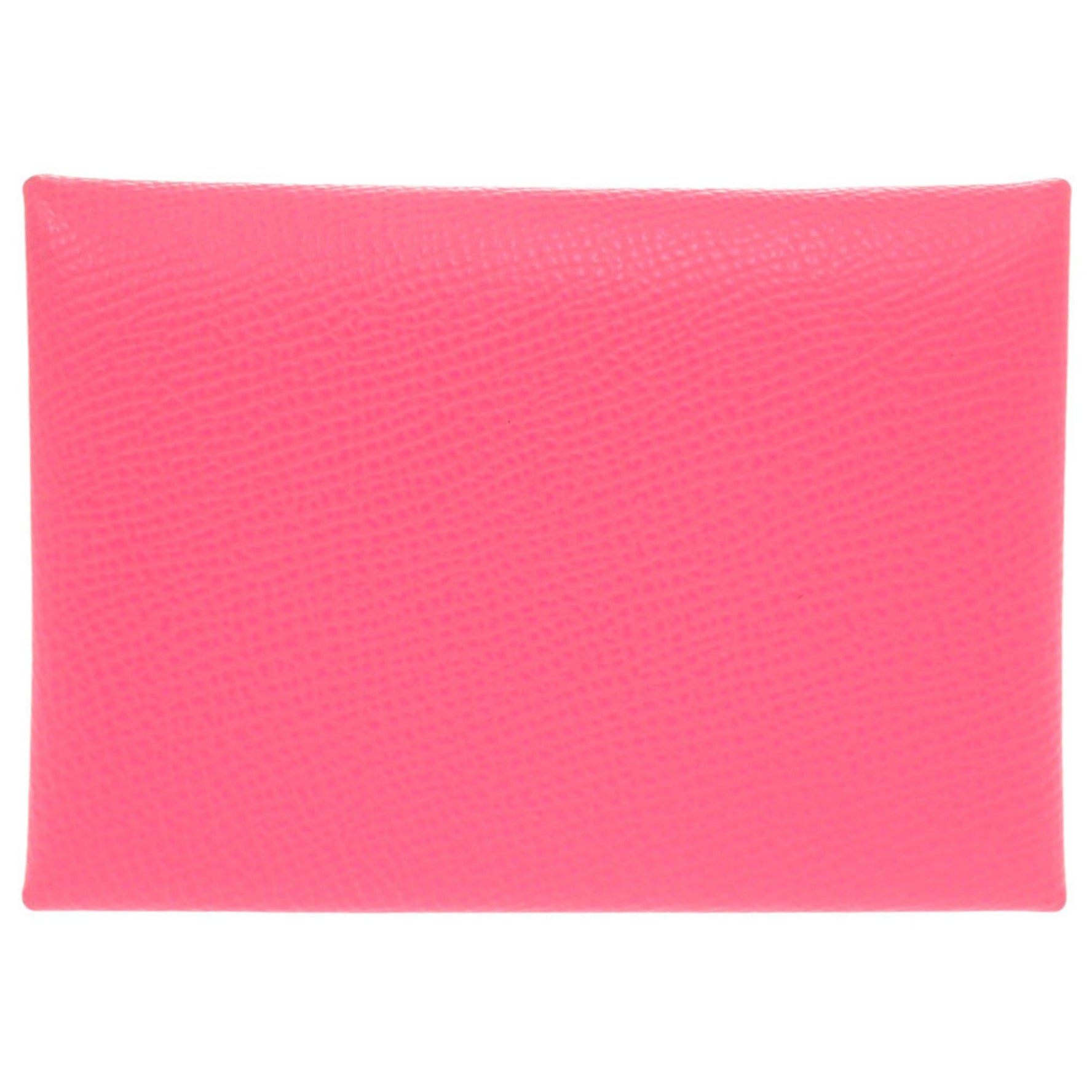 Like new Hermès Calvi Duo Epsom leather, Rose Azalee, pink, U stamp (made in 2022), coin case/wallet, 0488 HERMES