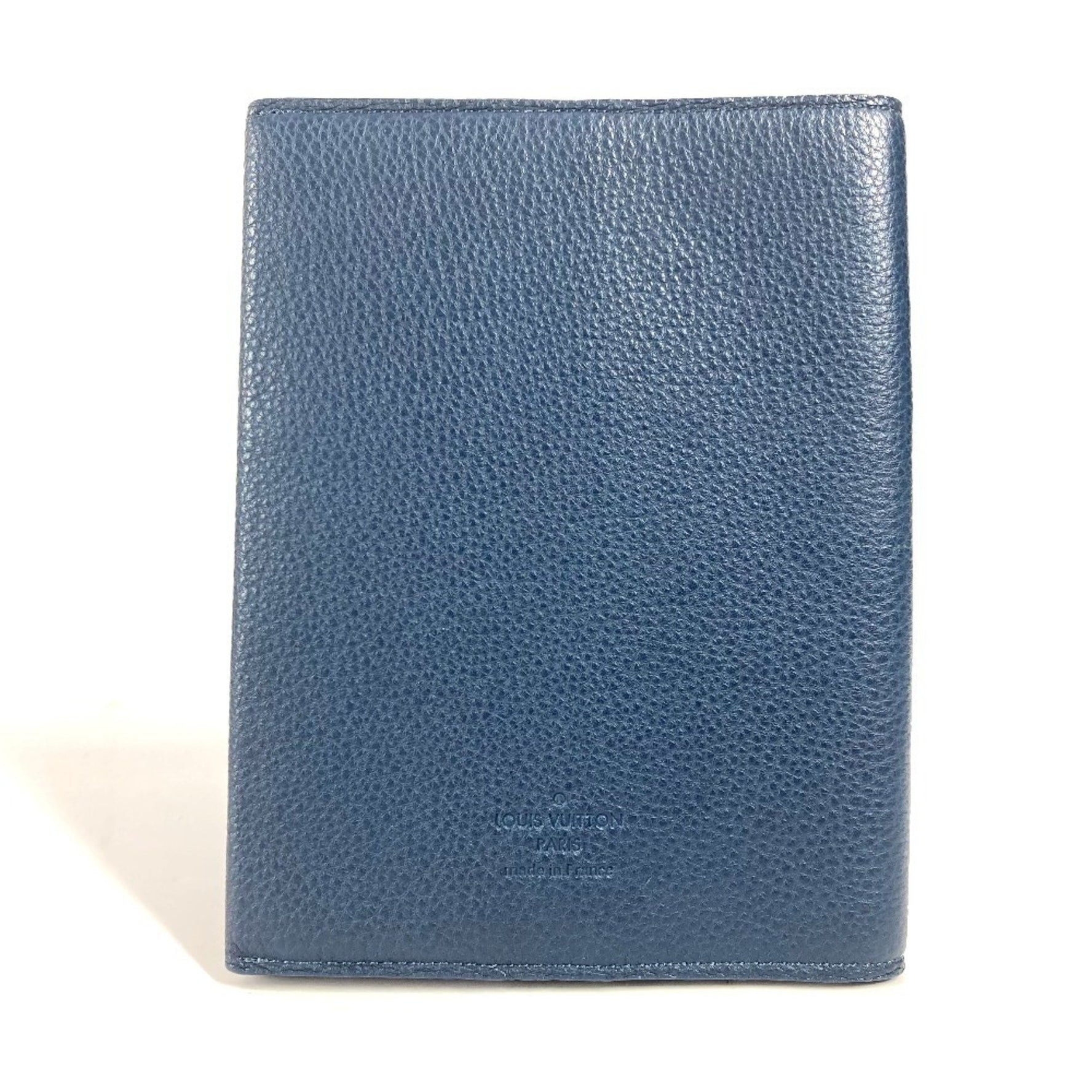 Louis Vuitton Book Memo Pad Logo Stationery Cover Planner Notebook Leather Men's Like New