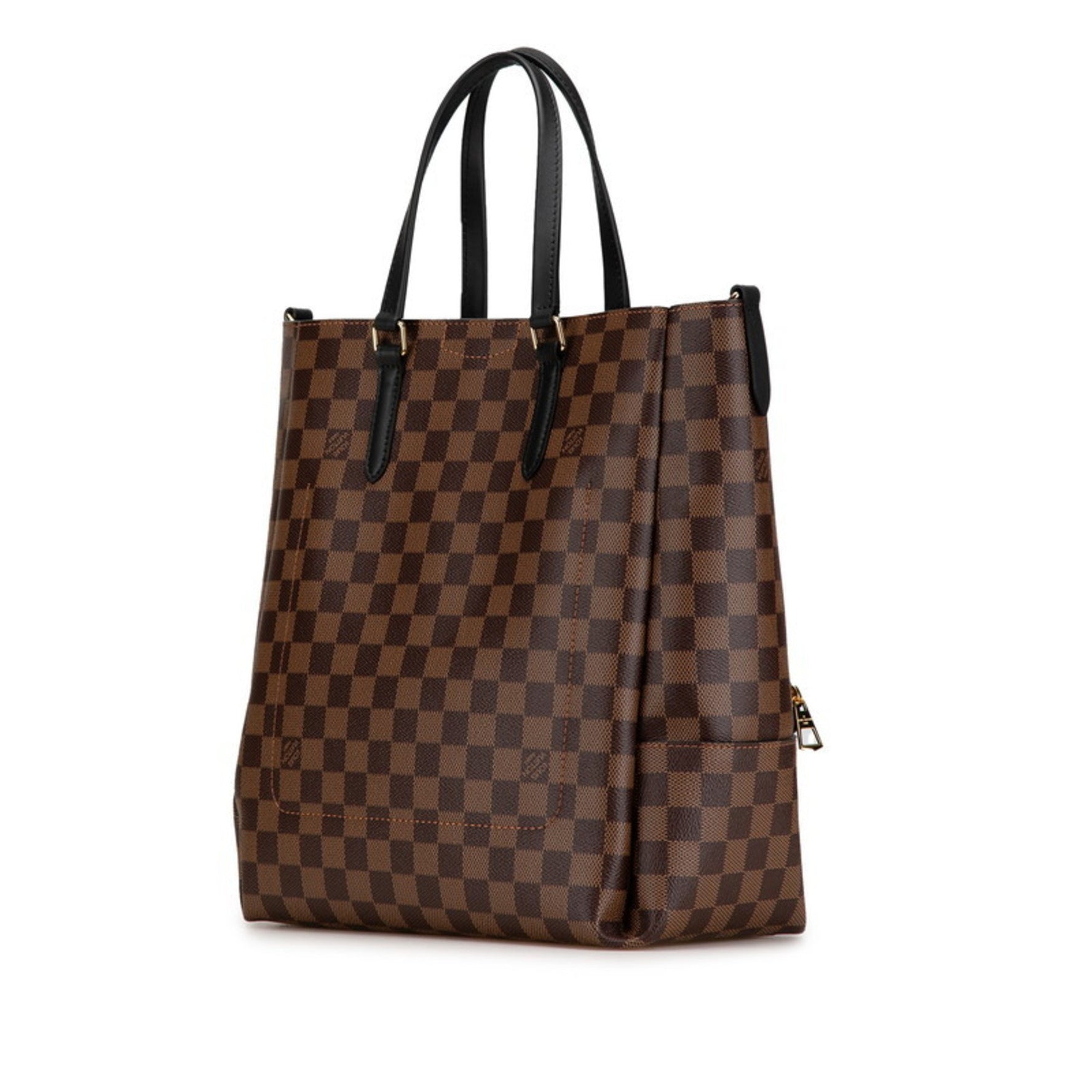 Louis Vuitton Damier Belmont NV MM Handbag Shoulder Bag N60294 Brown PVC Leather Women's LOUIS VUITTON