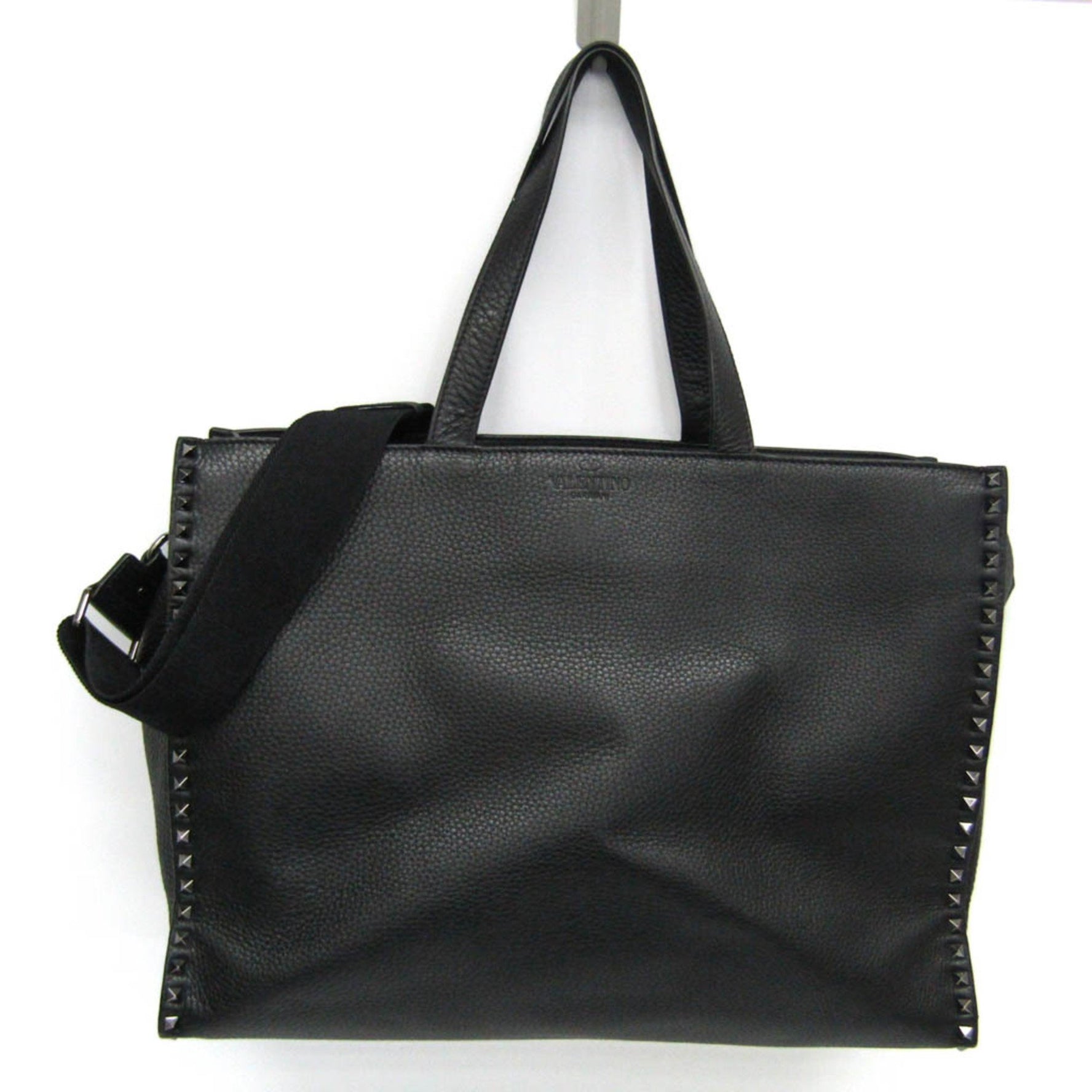 Valentino Garavani Lock Studs Women,Men Leather Shoulder Bag,Tote Bag