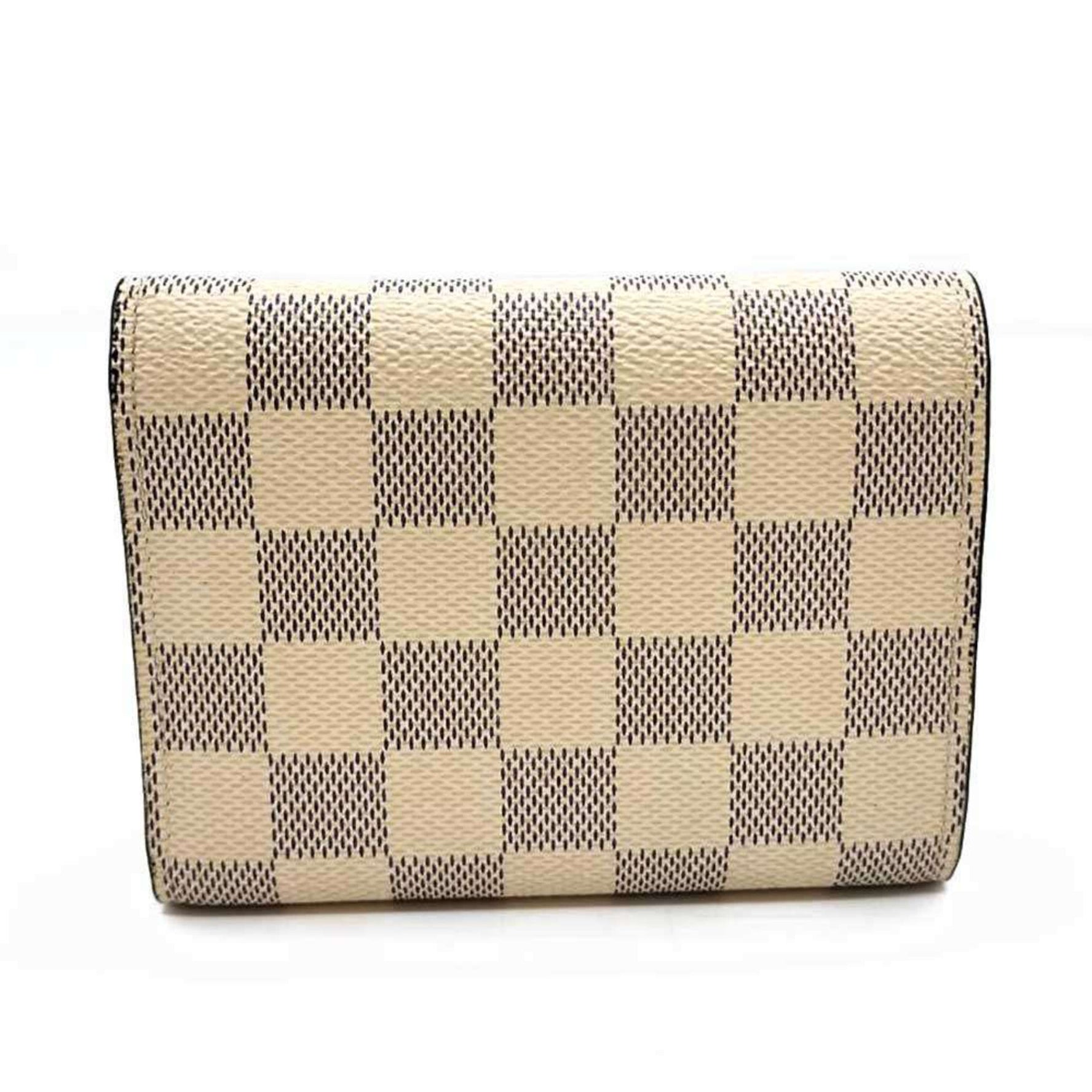 Louis Vuitton Portefeuille Victorine Multicolore Damier Azur Trifold Wallet with Giraffe Animal Print